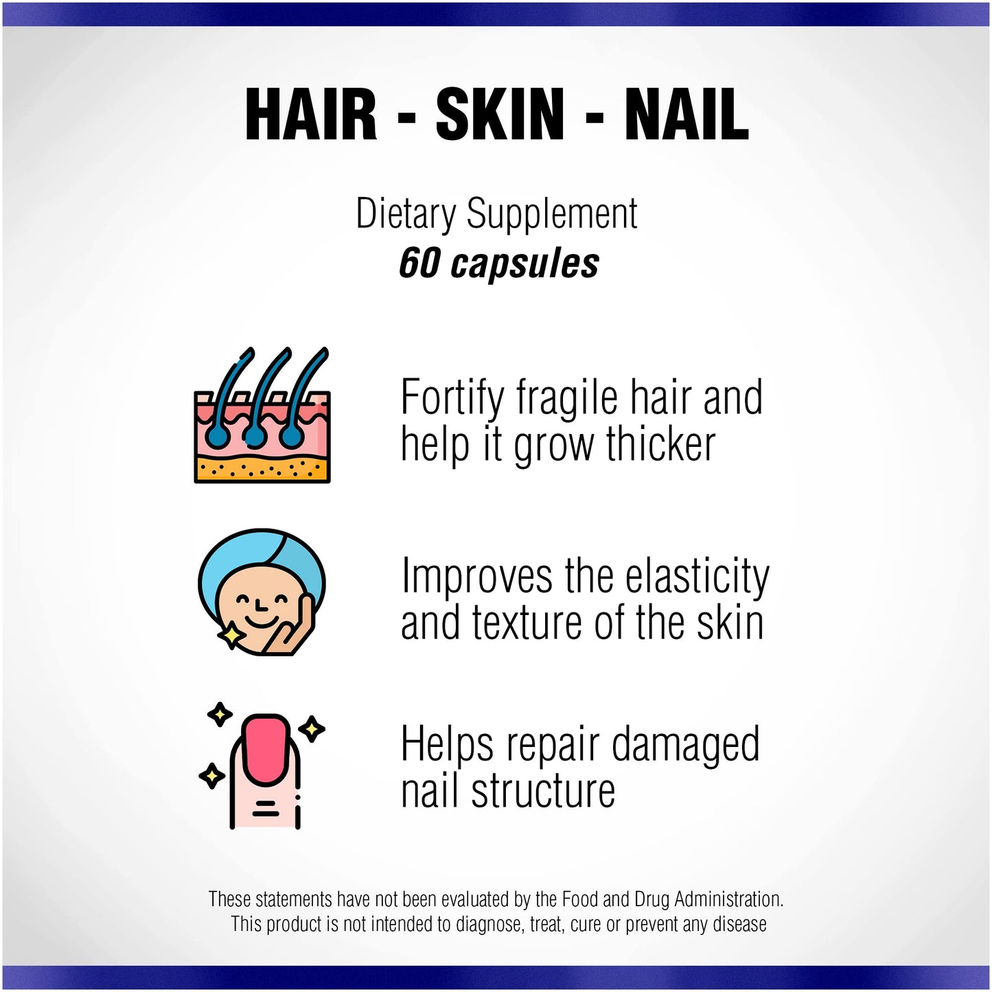 Natural Systems Naturasys Hair Skin and Nails Biotin Vitamin Capsules 60