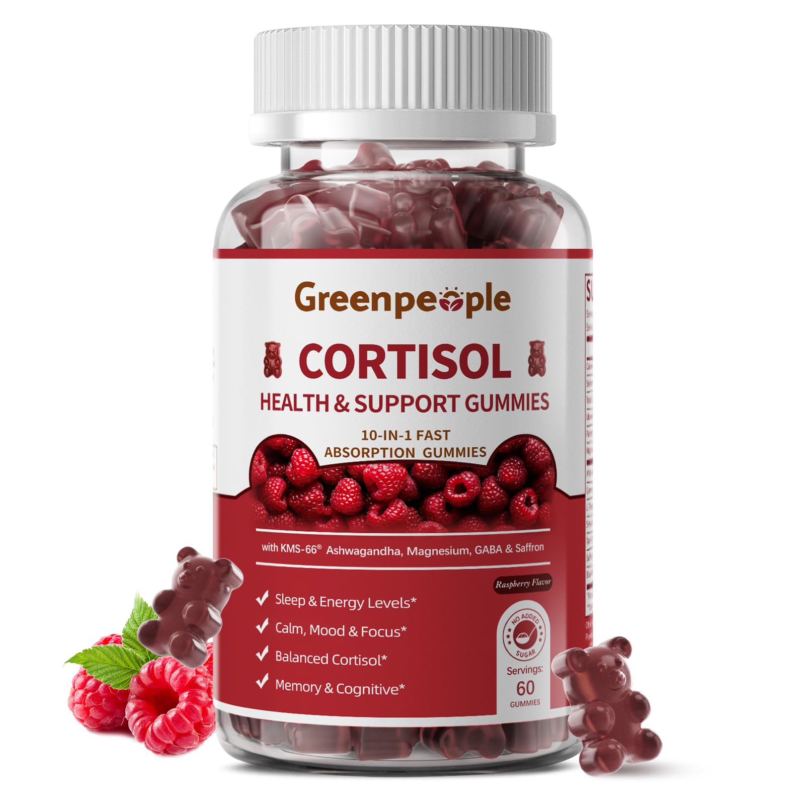 GREENPEOPLE Cortisol Reducer Gummies 60 Count