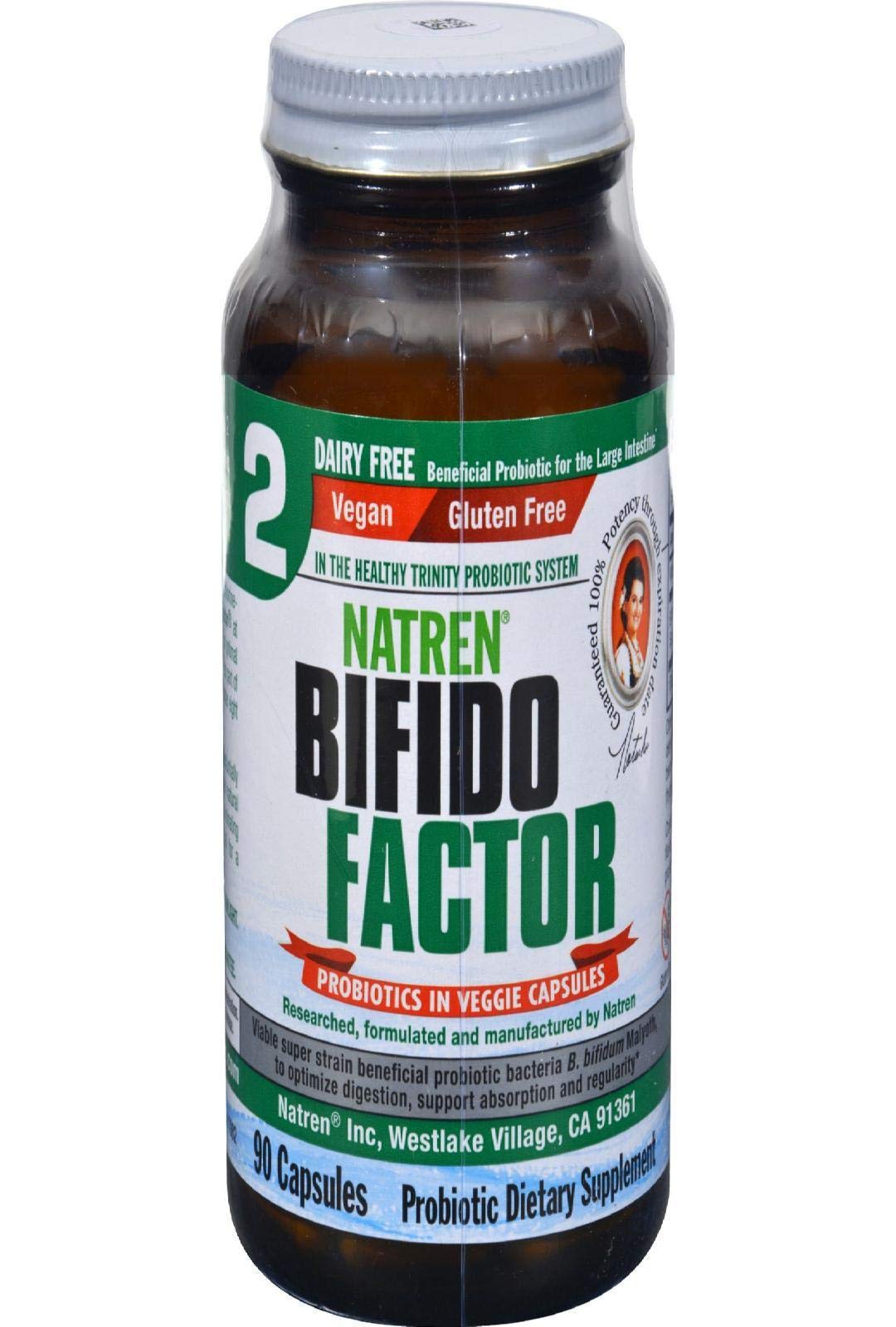 Natren Bifido Factor Dairy Free Capsules, 90 Count