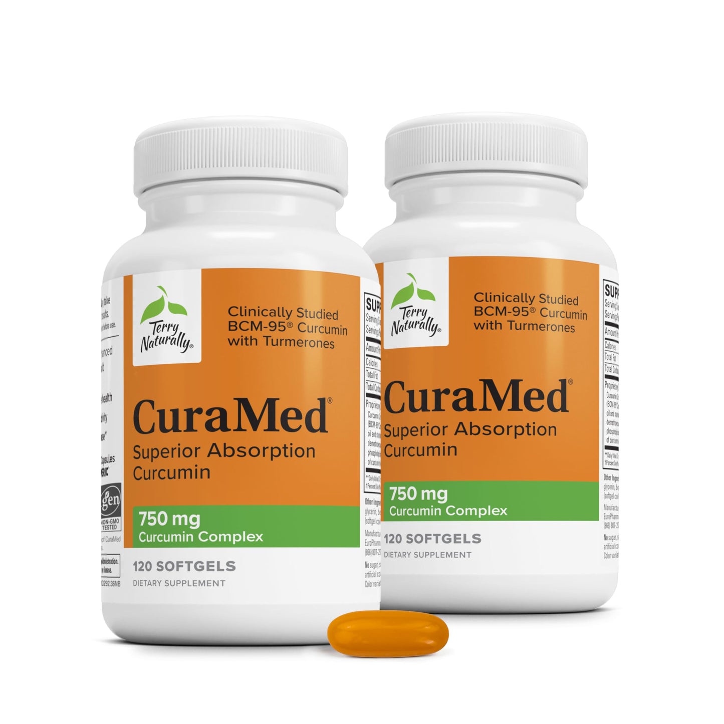 Terry Naturally CuraMed 750mg BCM-95 Curcumin Softgels 240