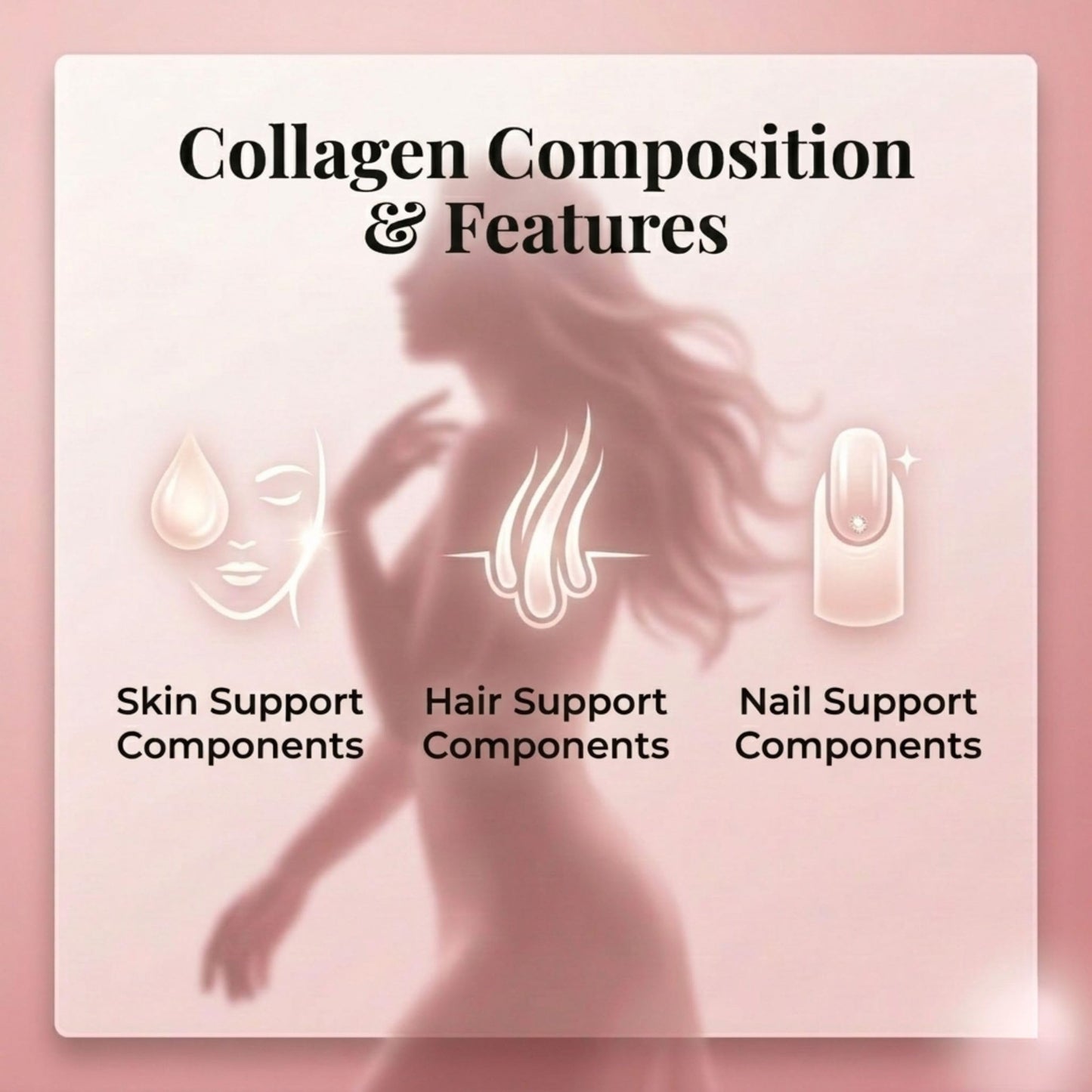 Well and Blessed Multi Premium Collagen Capsules for Women with Vitamin C & E, 90 Count