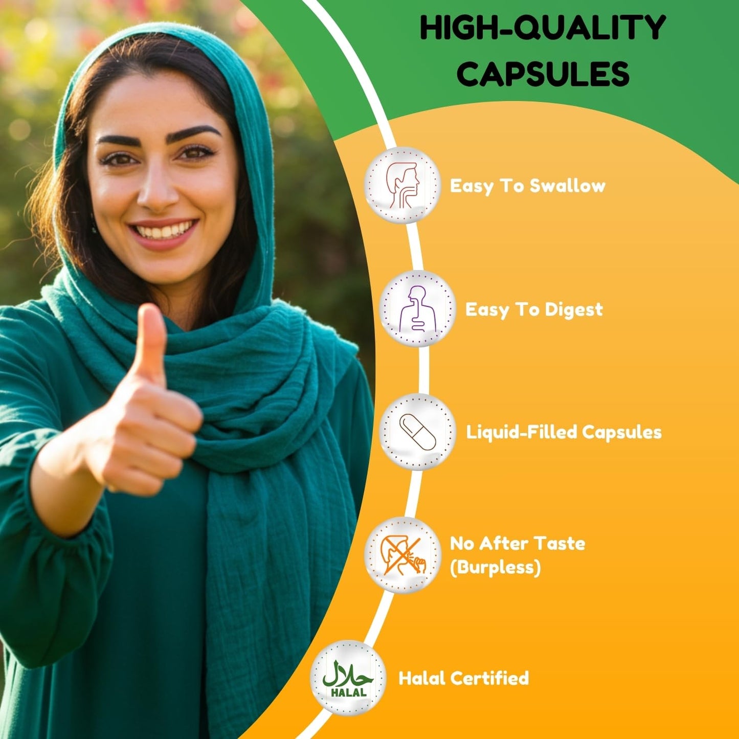 SHIFAA NUTRITION Halal Multivitamins for Women, Men & Adults Capsule 60 Count