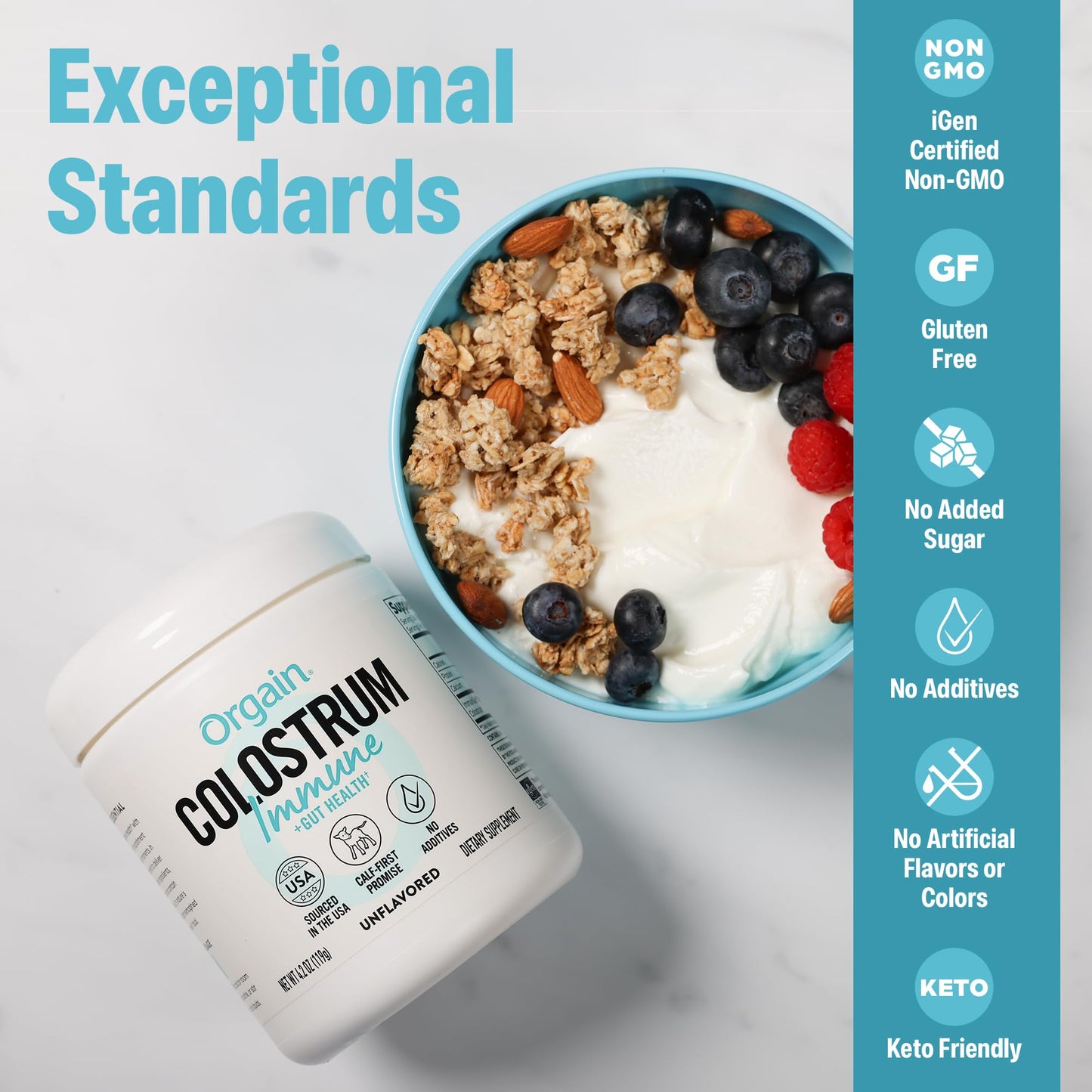 Orgain Bovine Colostrum Powder 60 Servings