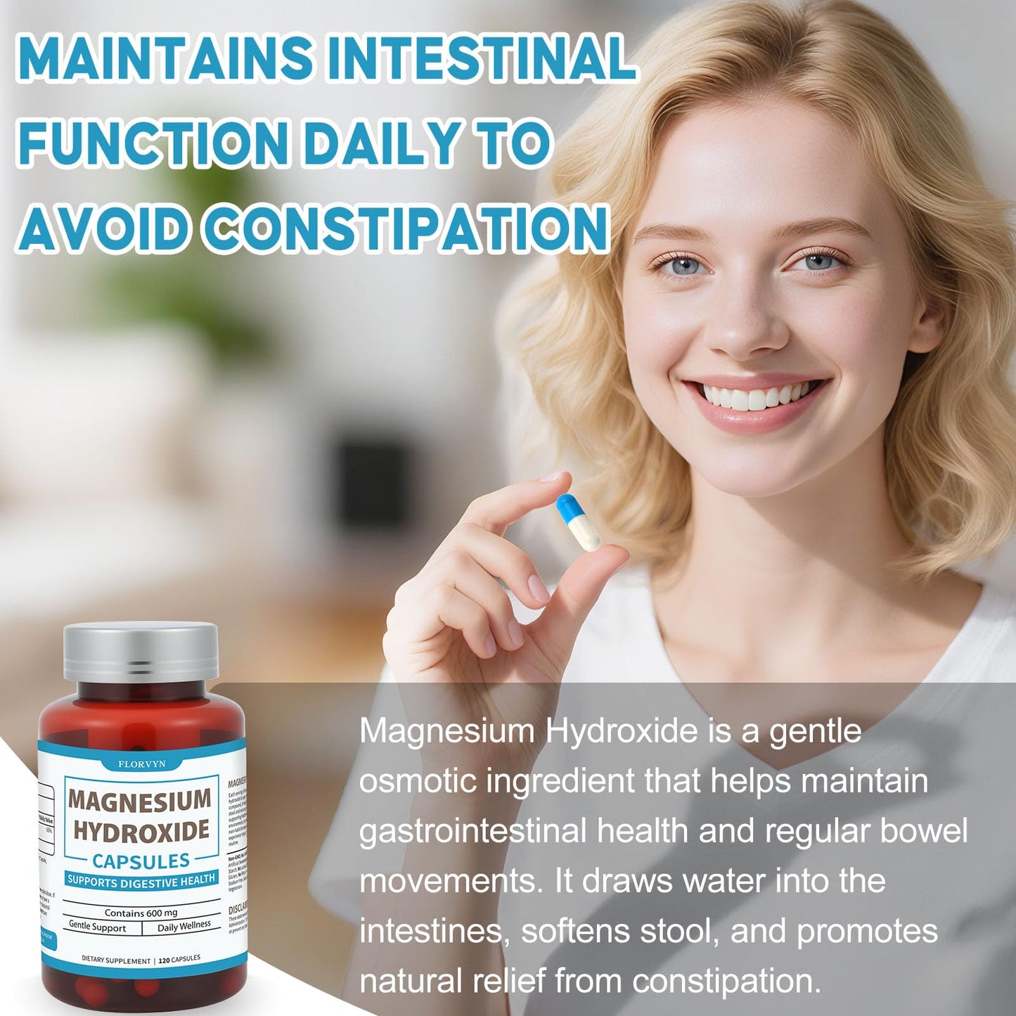 Florvyn Magnesium Hydroxide Capsules, 1 Count