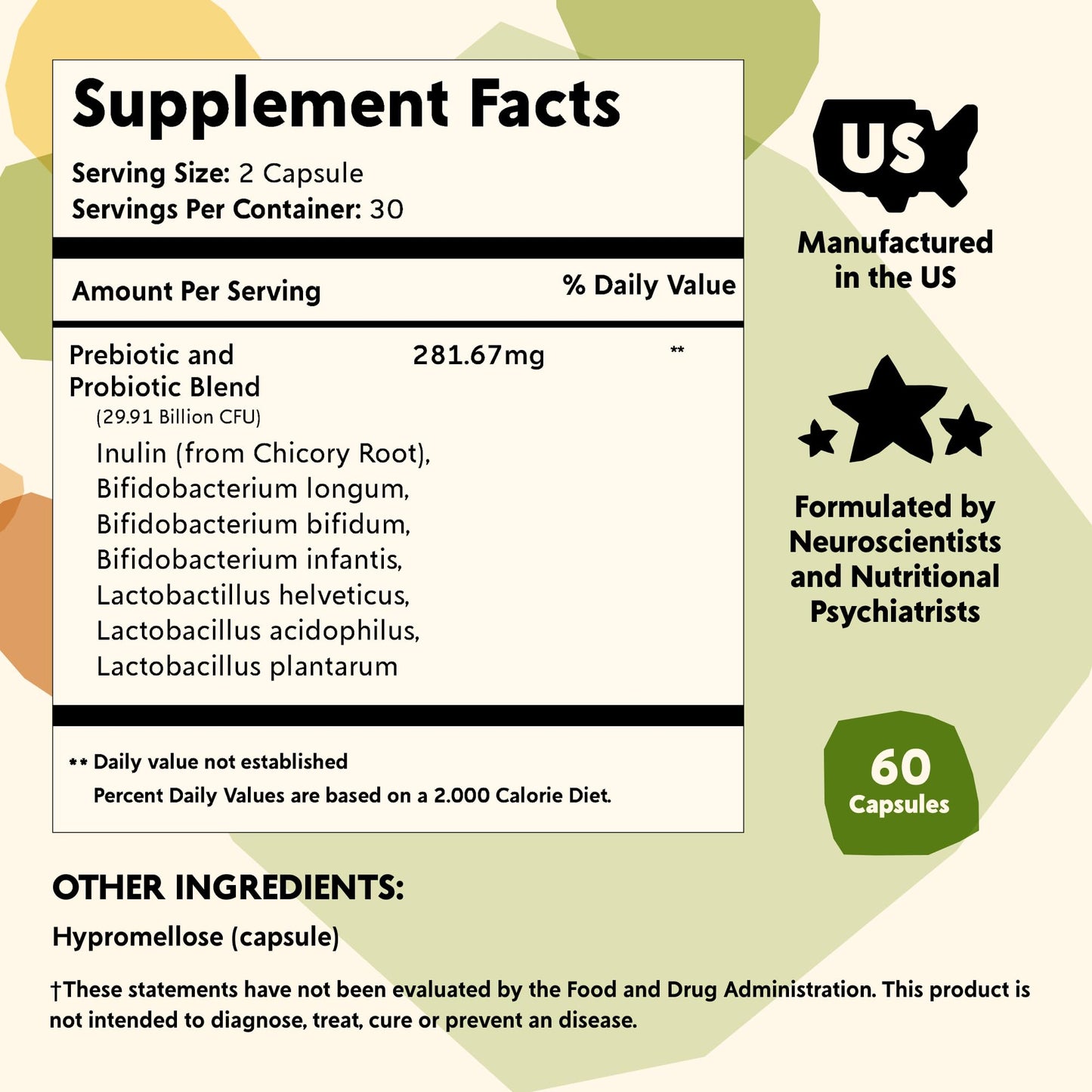 PYM Health Mood Biotics Capsule, 60 Count