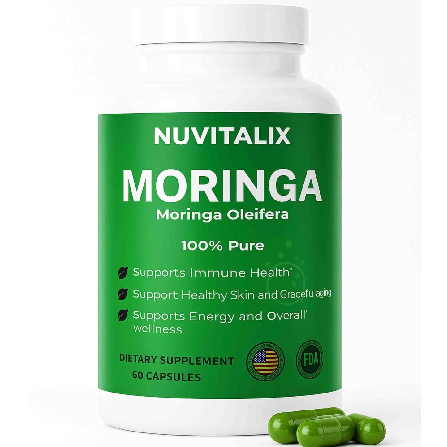 Nuvitalix Moringa Pure Capsules 60 Count