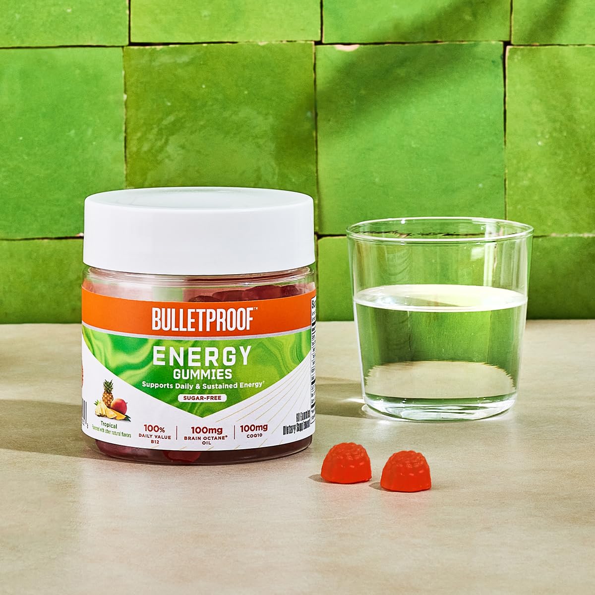 Bulletproof Sugar-Free Tropical Energy Gummies 60 Count