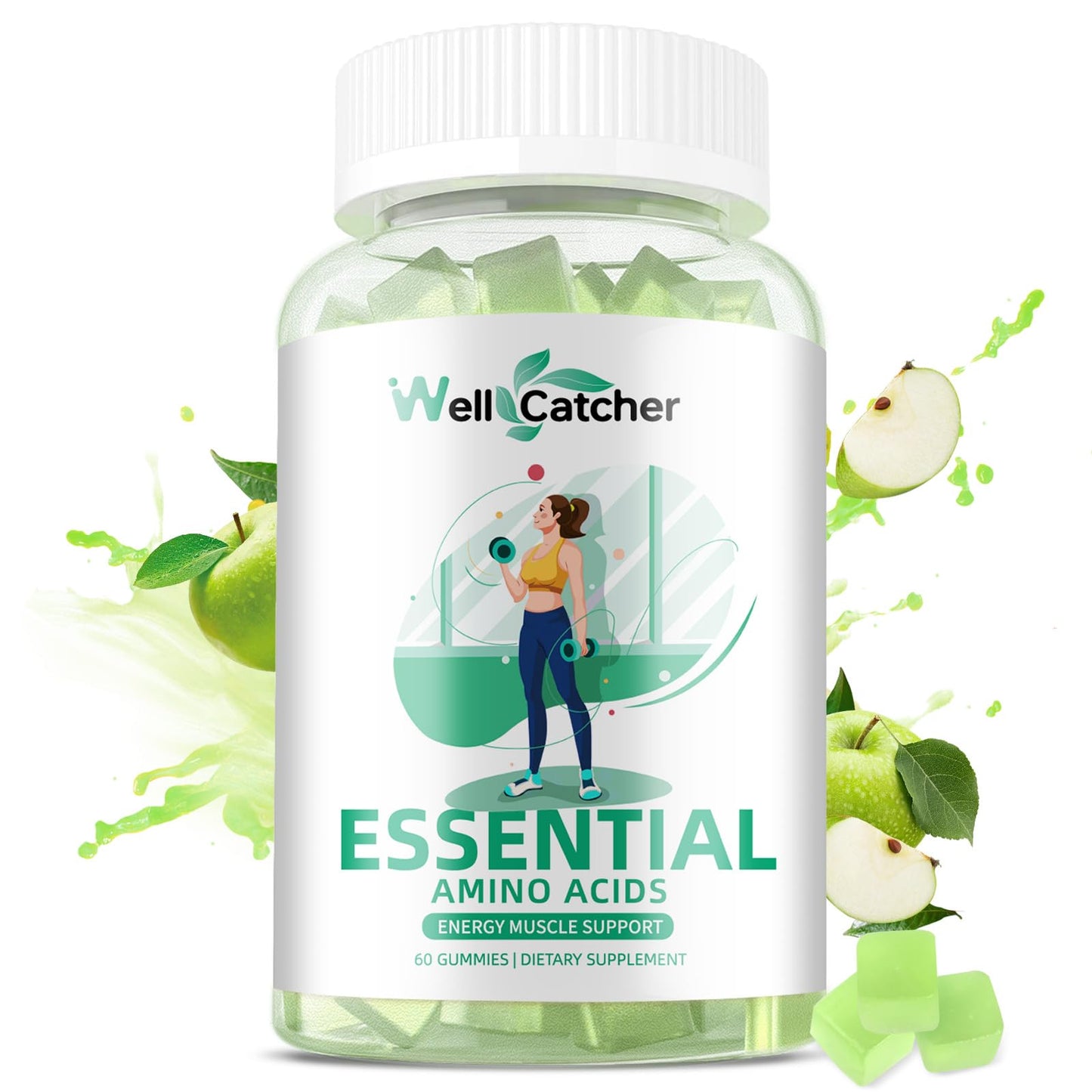 Wellcatcher EAA Gummies with BCAAs, Gummy, 60 Count