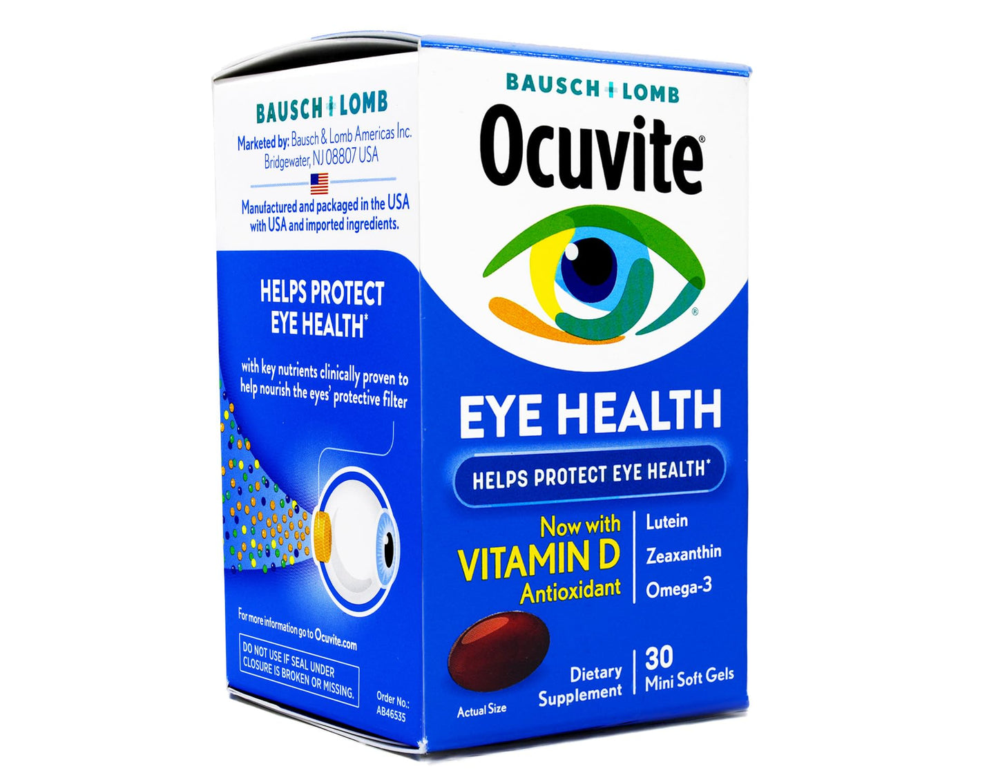 Ocuvite Eye Health Supplement with Vitamin D Softgels, 60 Count