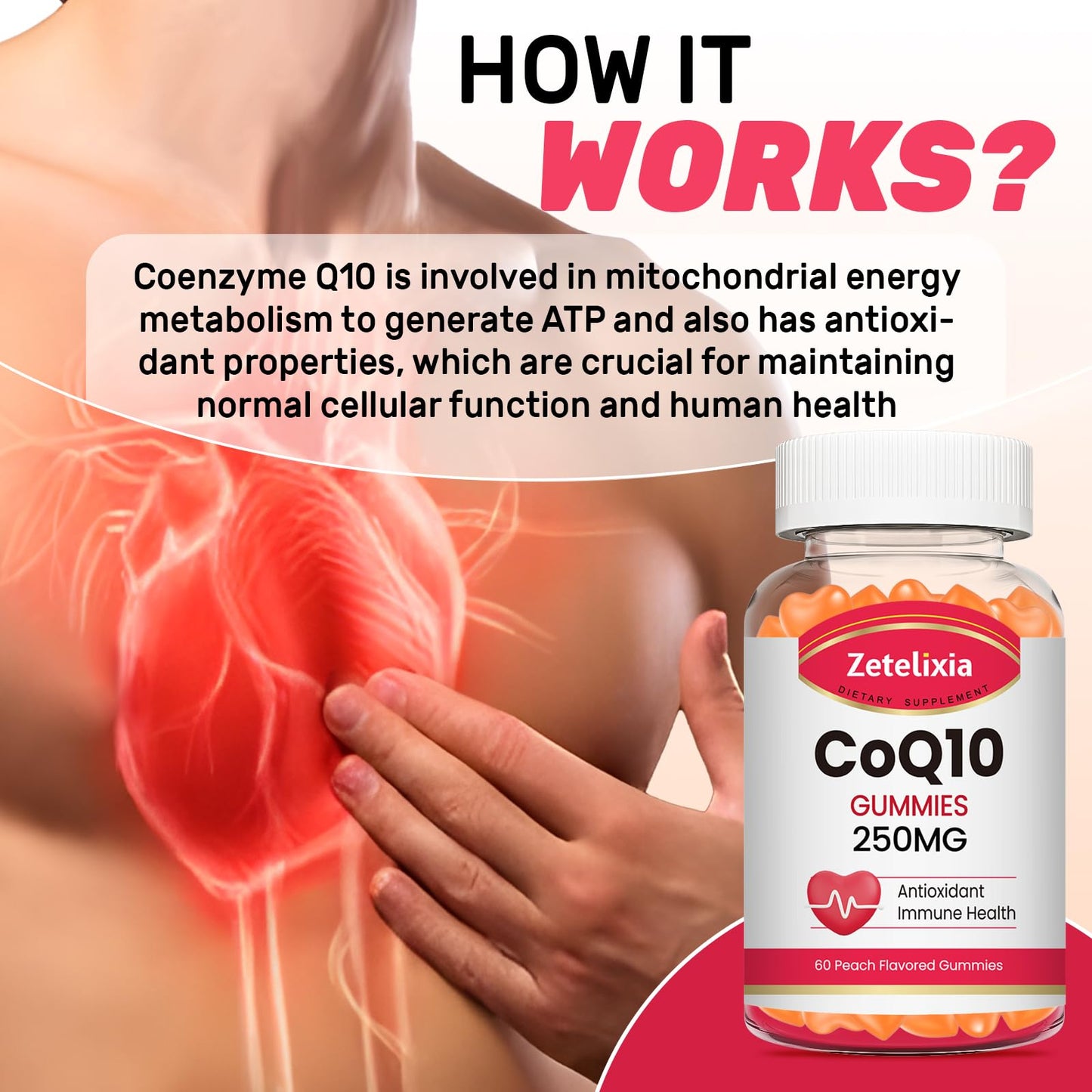 Zetelixia CoQ10 Gummies 60 Count
