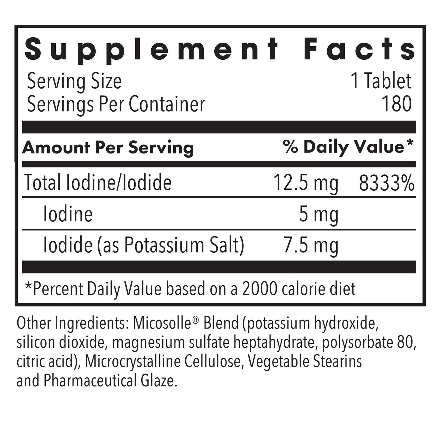 Optimox Iodoral High Potency Iodine Potassium Iodide Thyroid Support Supplement 180 Tablets