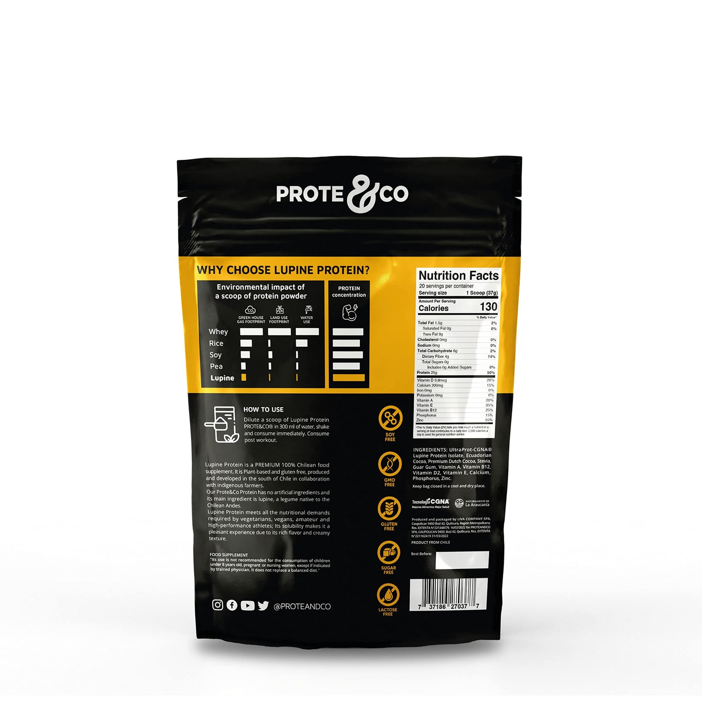 PROTE & CO Lupin Protein Powder, 1.63 lb