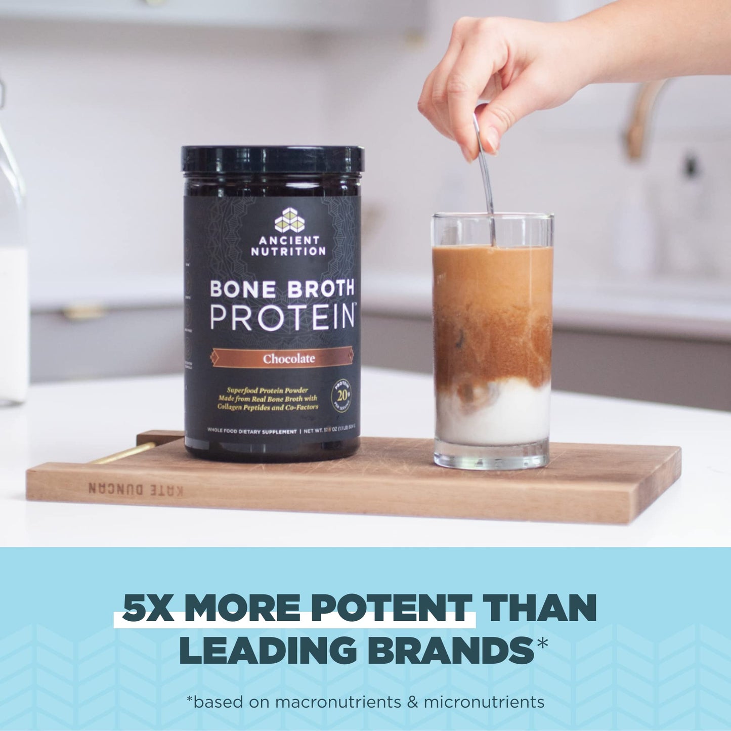 Ancient Nutrition Bone Broth Protein Powder, Chocolate (40 Servings) + Beef Bone Broth Protein Powder, Salted Caramel (20 Servings)