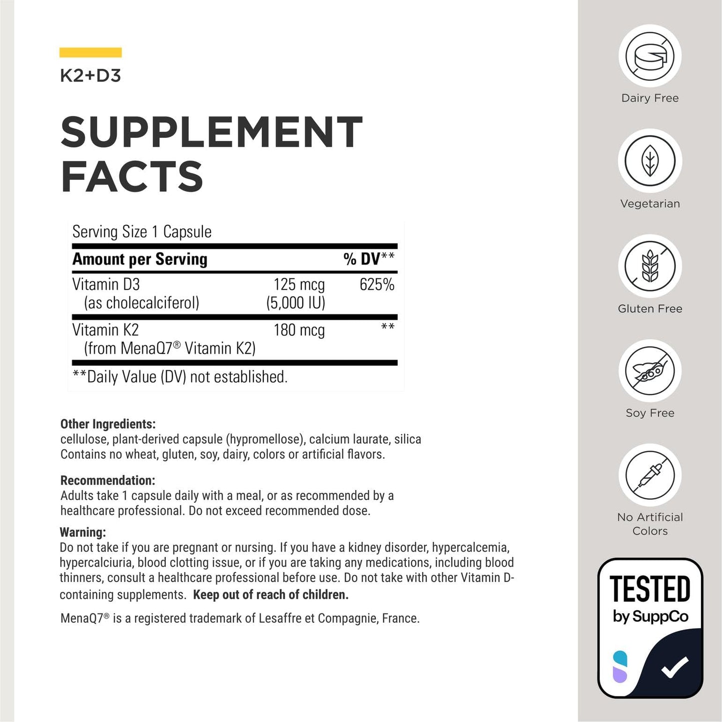 Integrative Therapeutics K2 + D3 60 Capsules