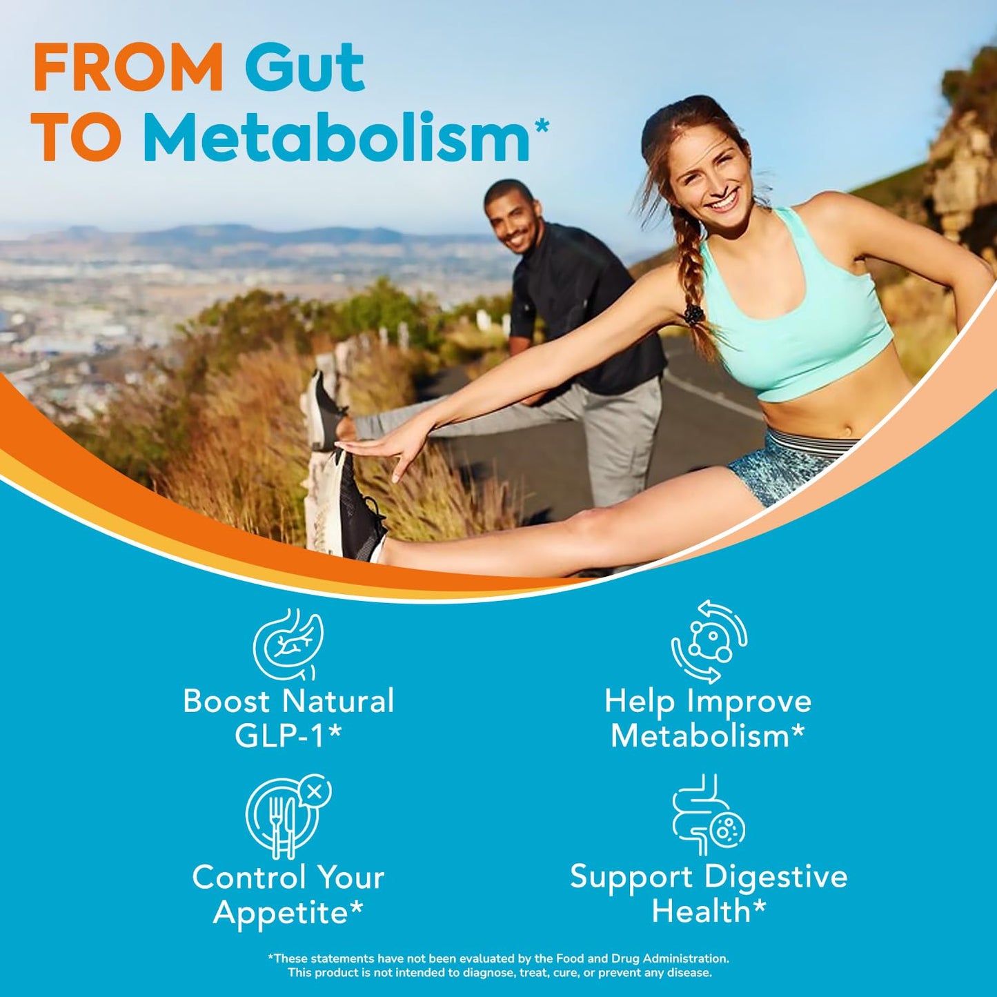 Surebounty Akkermansia Probiotic GLP-1 1 Billion TFU, Akkermansia Muciniphila with Prebiotic Inulin, Capsule, 30 Count