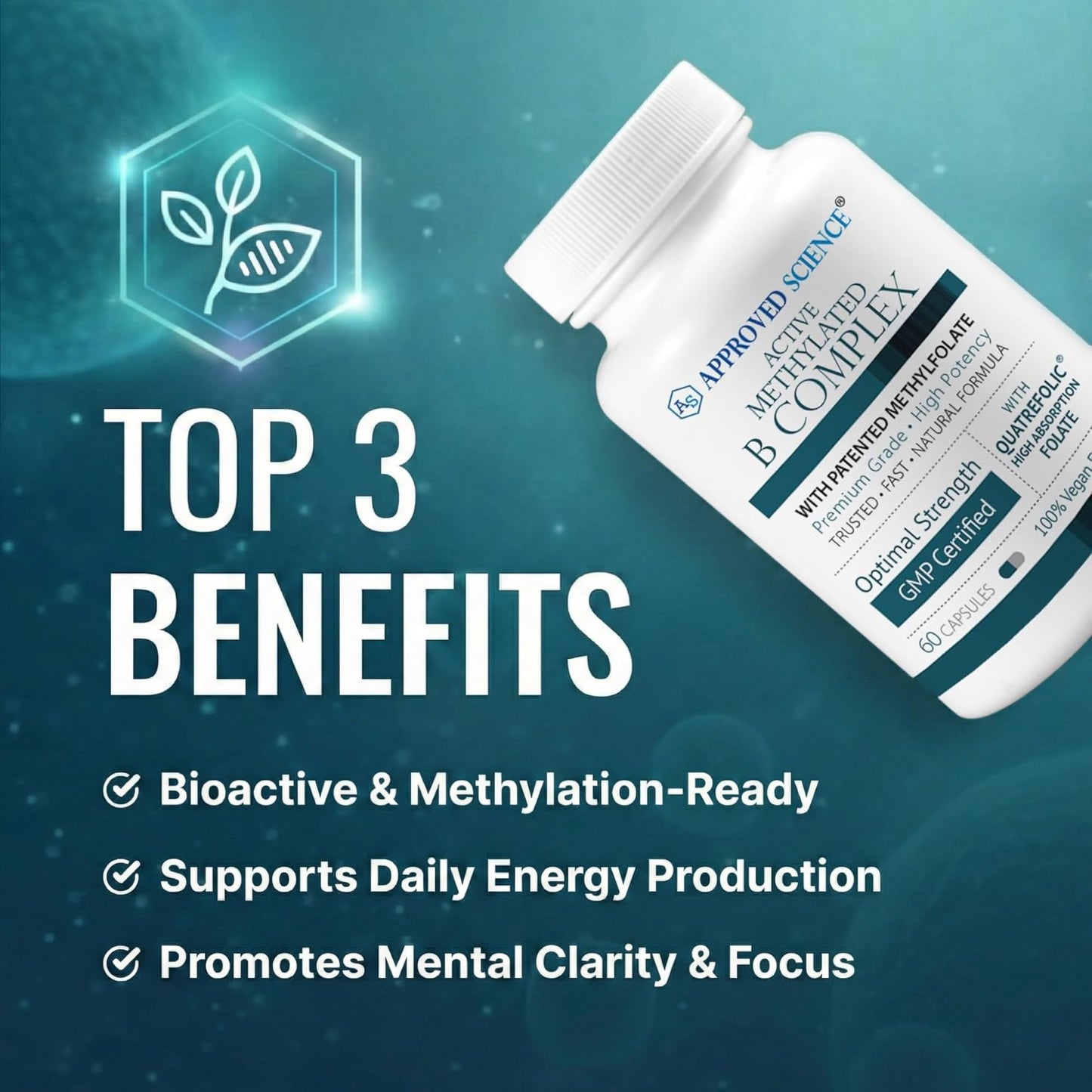 Approved Science Methylated B Complex Capsules 360 Capsules