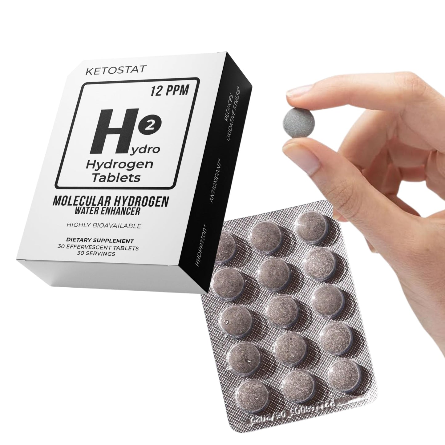 HYDRO HYDROGEN TABLETS Hydrogen Water Tablets for Drinking Water Tablet 30 Count