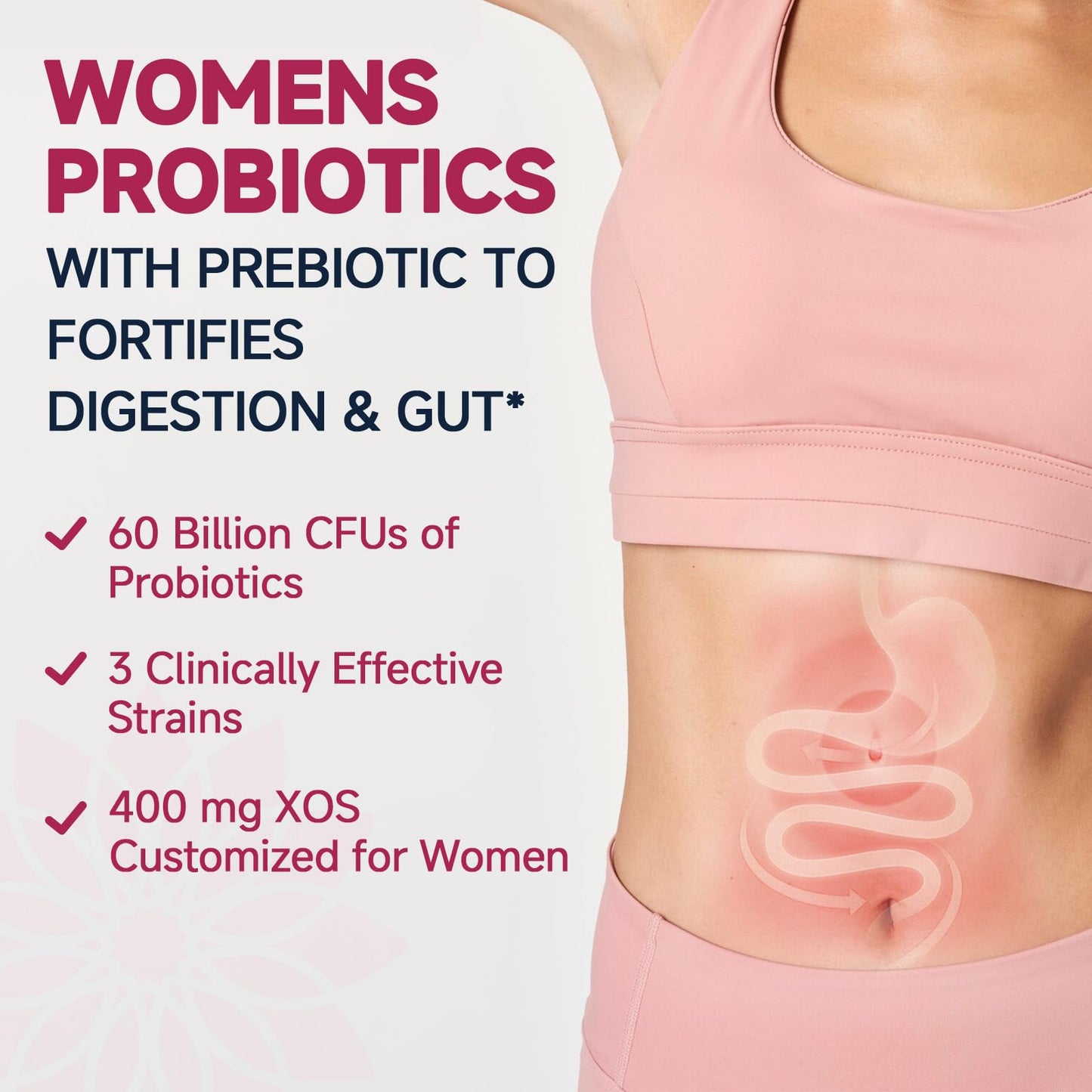 DRFOSTER Vaginal Probiotics for Women pH Balance with Prebiotics & Cranberry, 90 Capsules