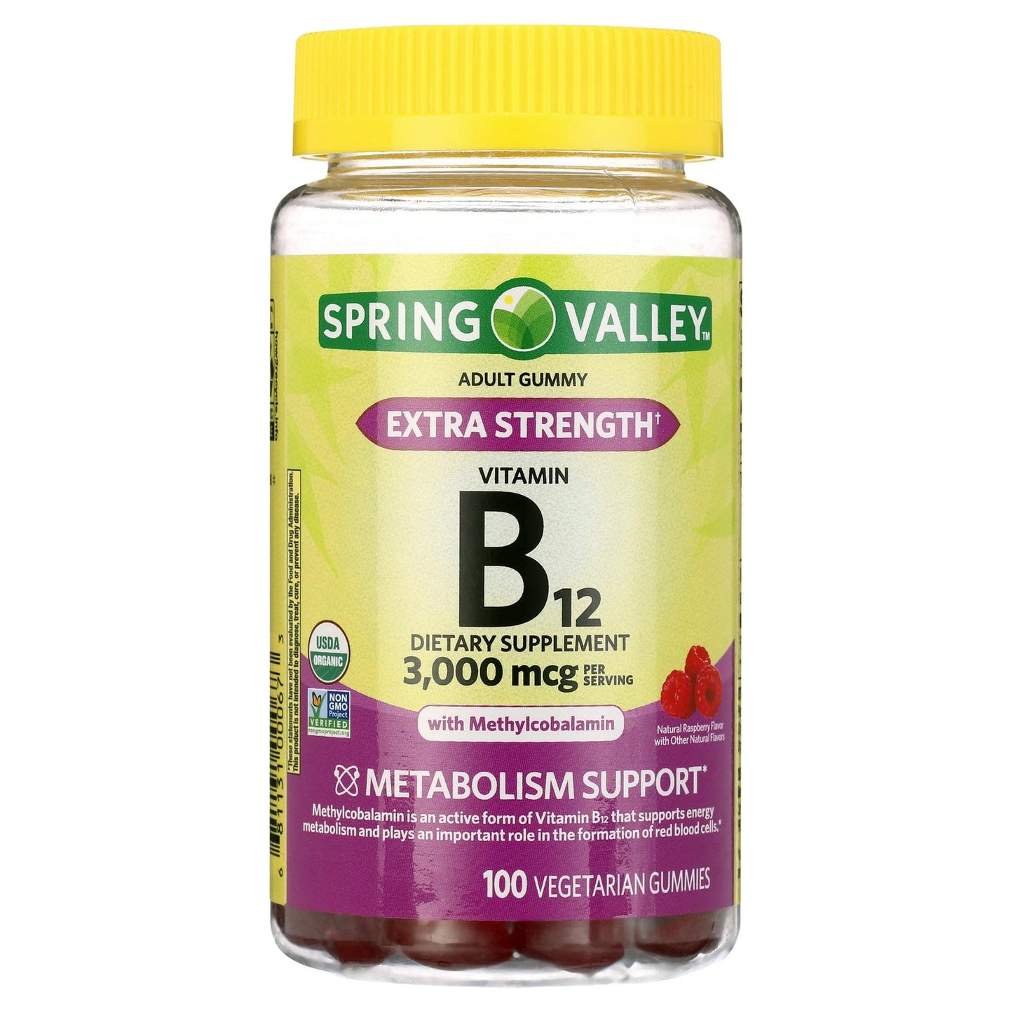 Generic Vitamin B12 3000mcg Gummies Extra Strength 100 Count