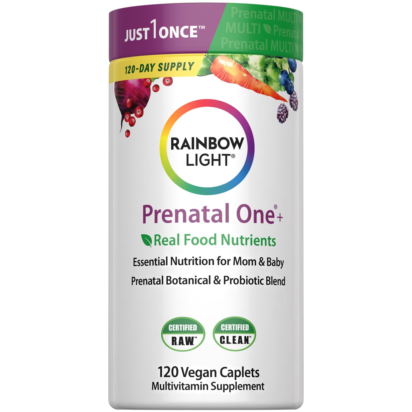 Rainbow Light High-Potency Prenatal One Multivitamin Tablet, 120