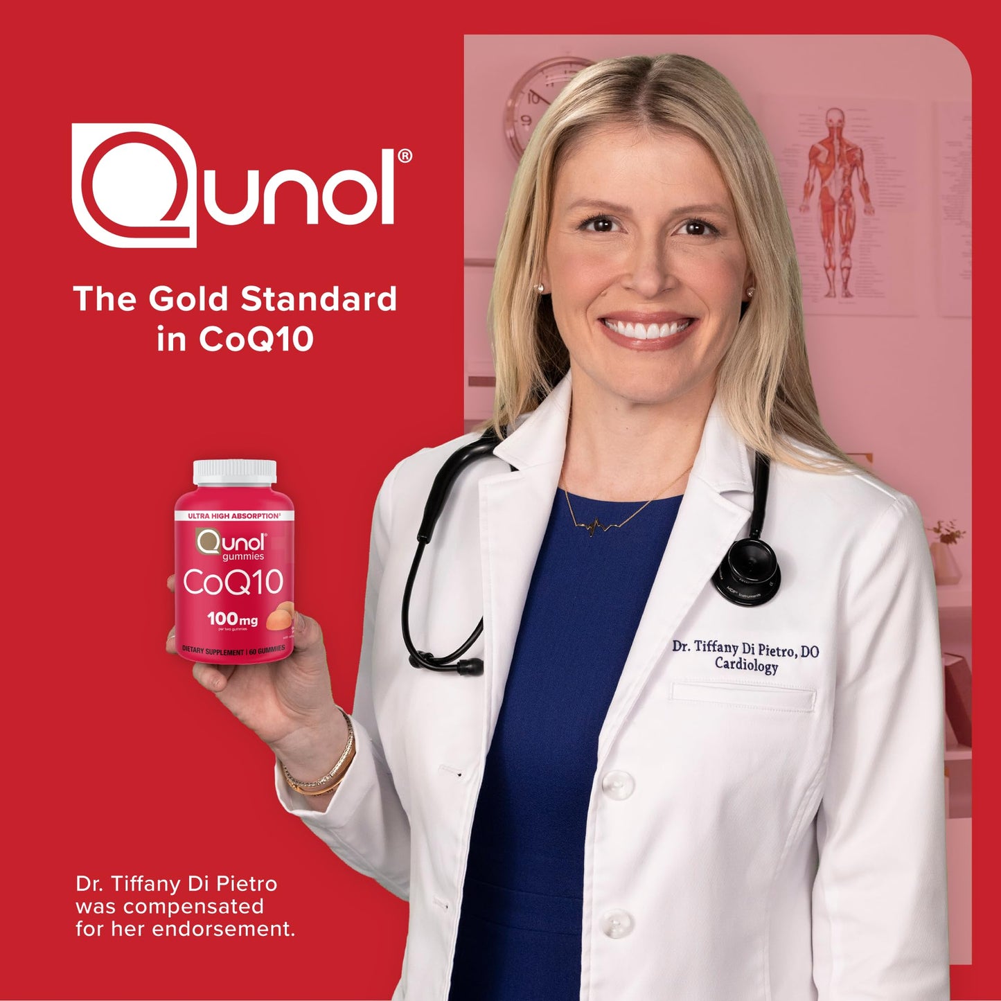 Qunol CoQ10 Gummies 100mg, 120 Count