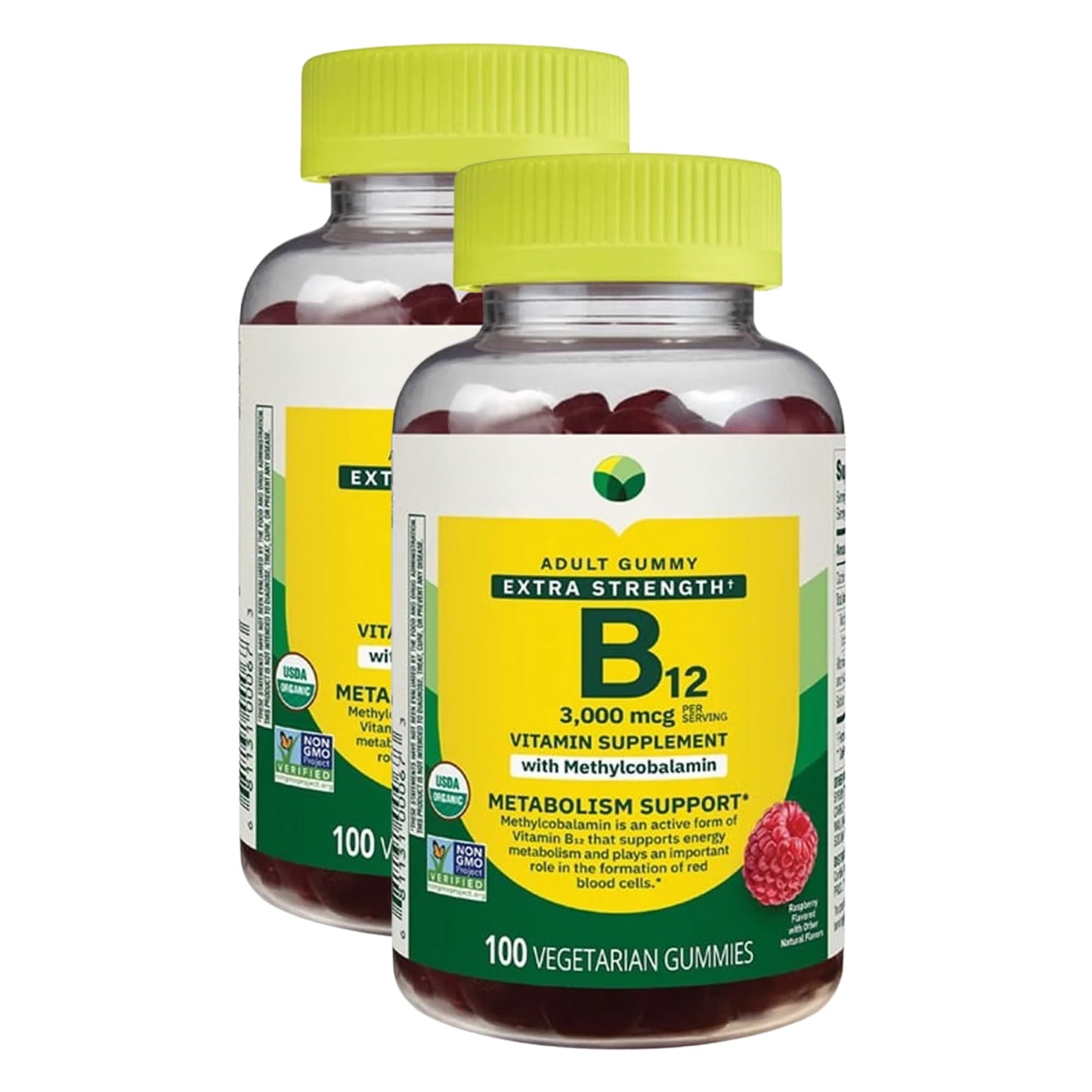 KP+ Vitamin B12 3,000 mcg Extra Strength Methylcobalamin Gummies, Raspberry Flavor, 200 Gummies
