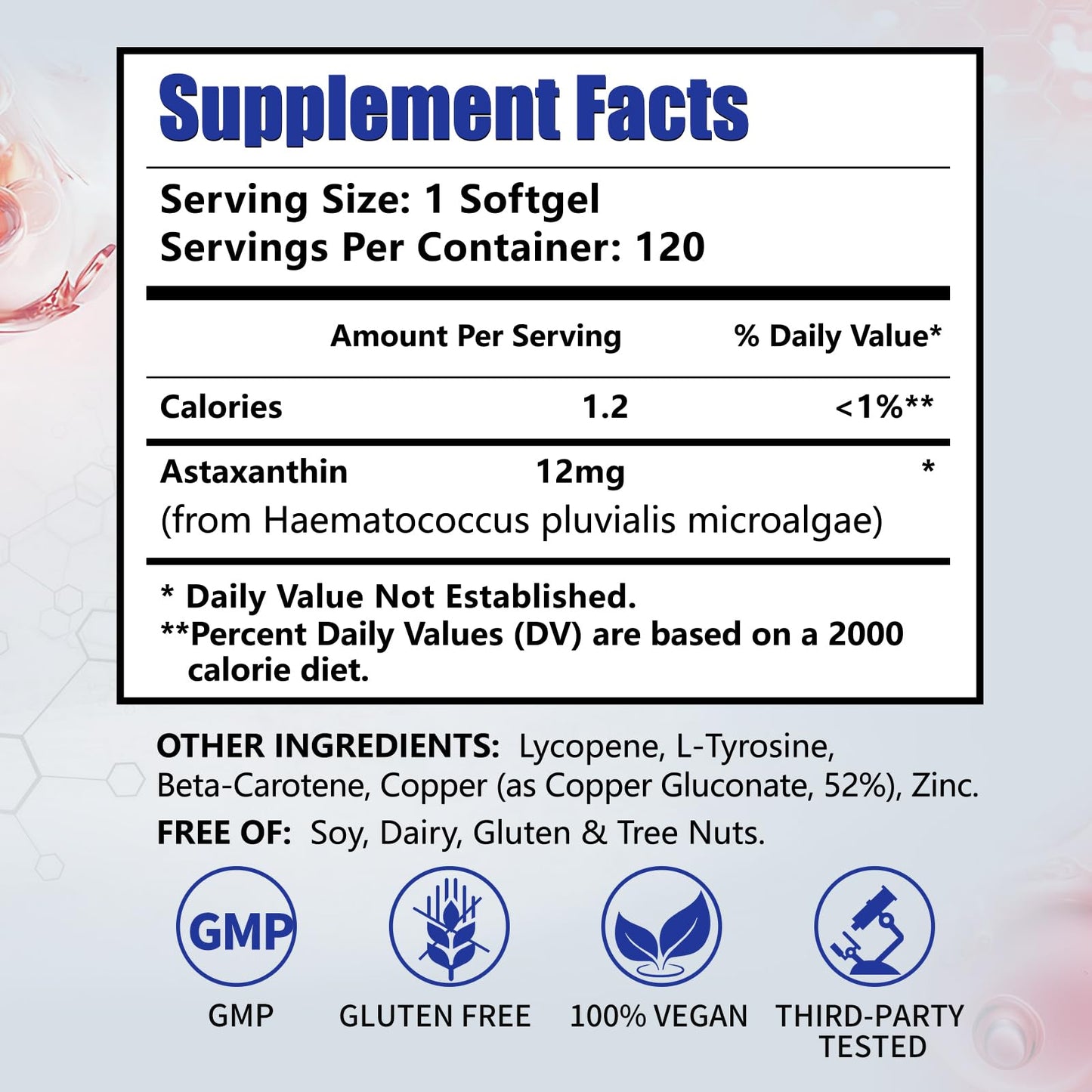 HUXINSK Astaxanthin 12mg Softgel 240 Count