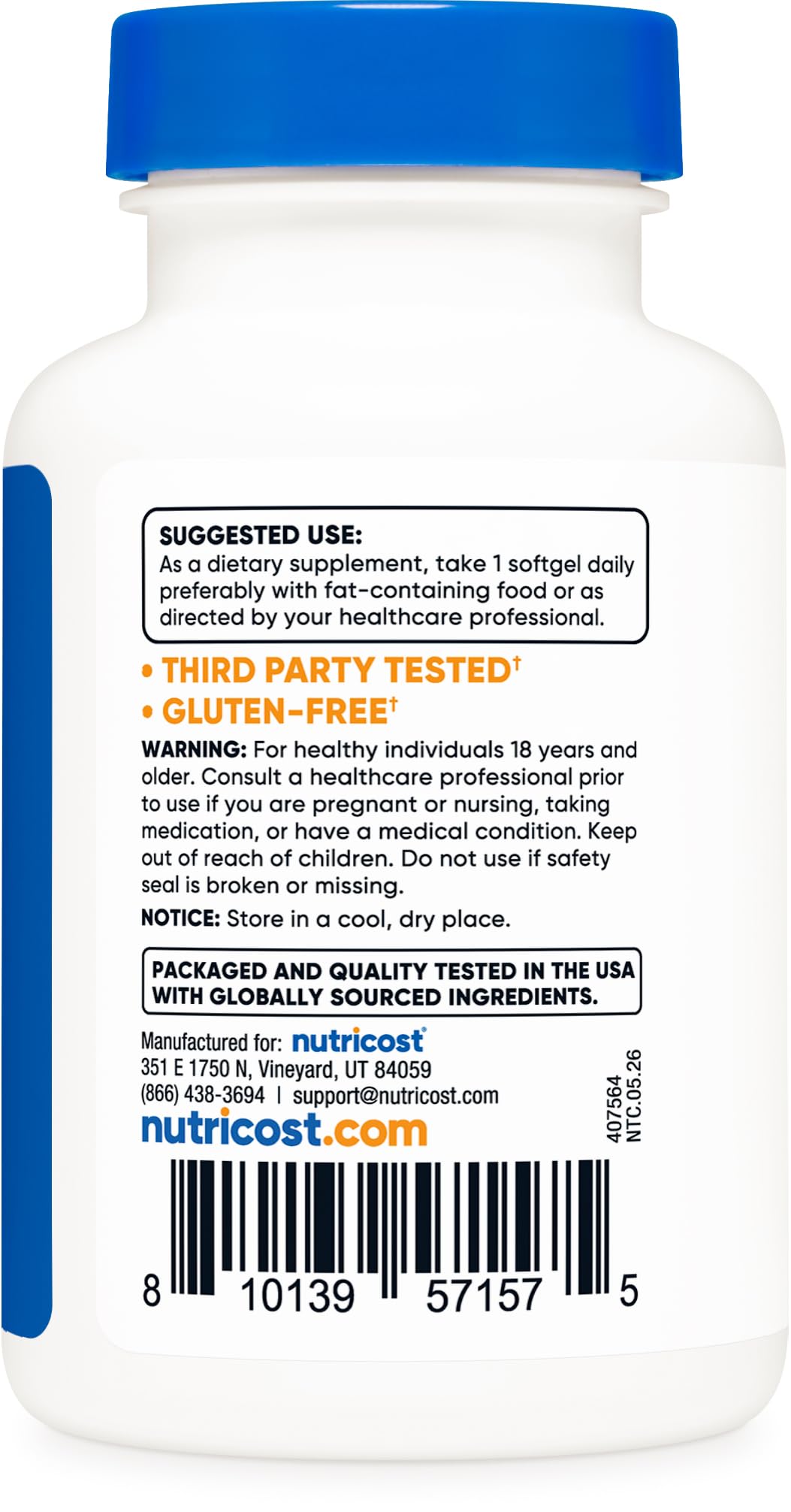 Nutricost Astaxanthin 12mg Softgels 60 Count