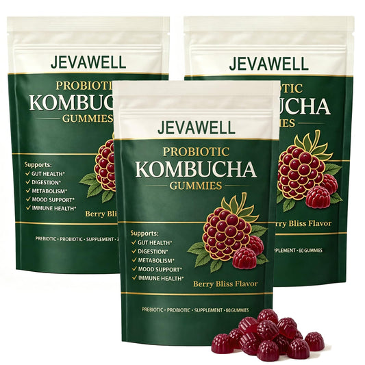 Jevawell Probiotic Kombucha Gummies, 60ct (3 Packs)