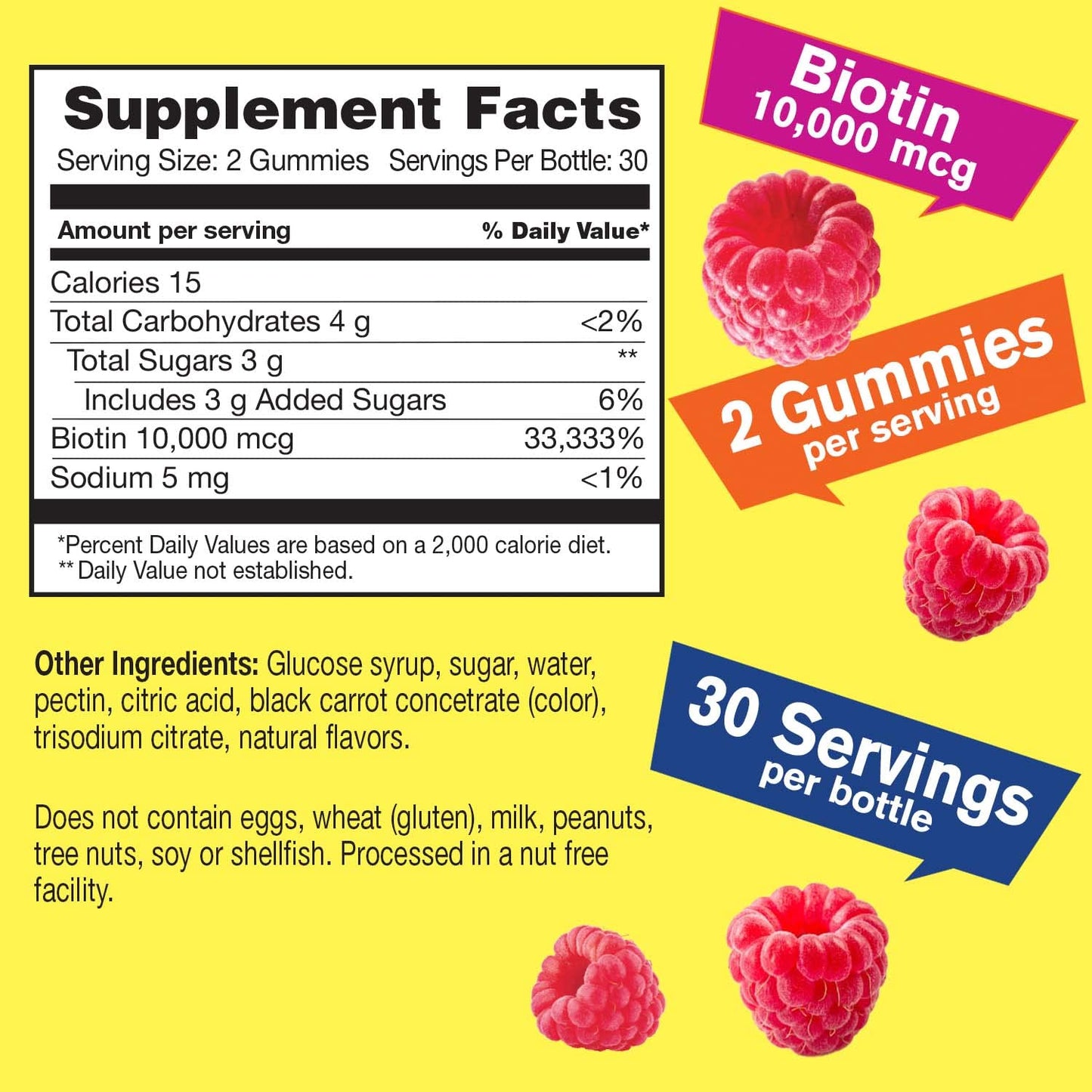 WellYeah Biotin 10,000 mcg Gummies, 60 Gummies