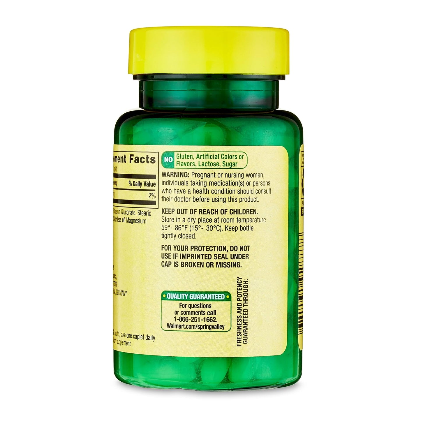 Fusion Shop Store Potassium 99mg Caplets, 100 Count