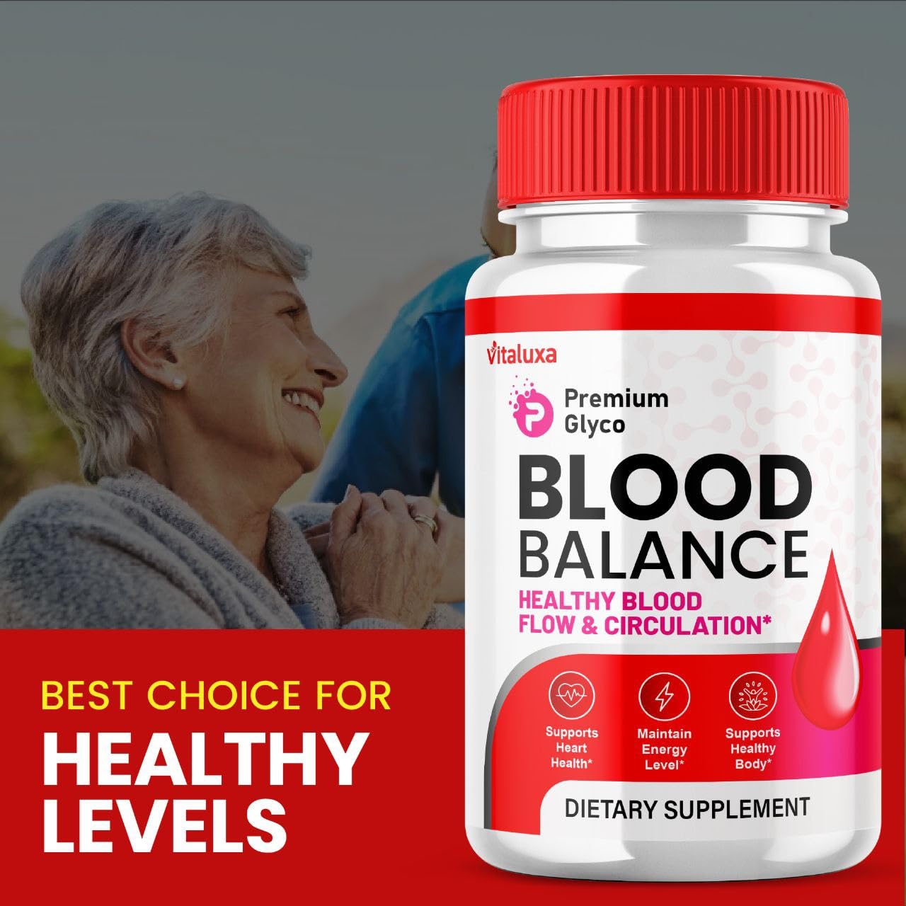 Vitaluxa Premium Glyco Capsules Blood Support Supplement, Maximum Strength, All Natural Ingredients, Health Wellness Blend Complex, 300 Capsules