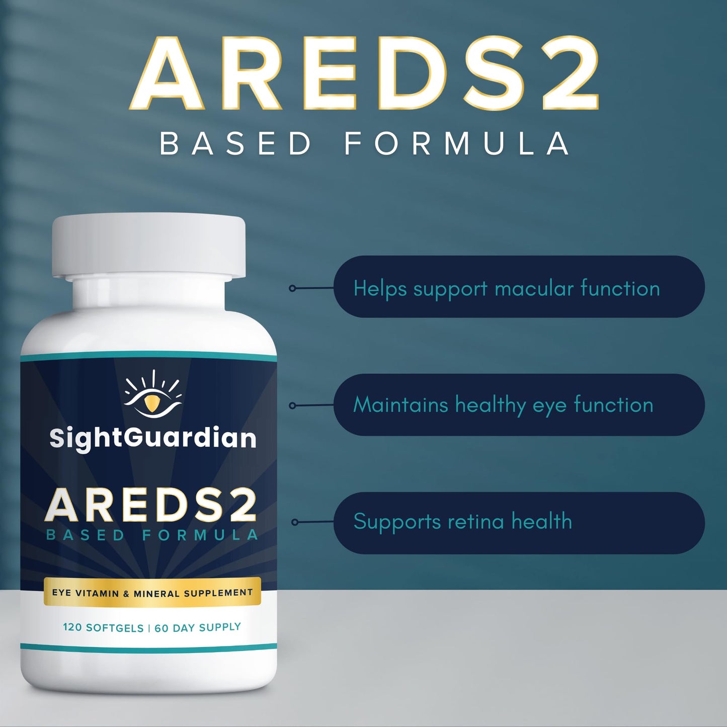 Sight Guardian AREDS2 Based Eye Vitamins Capsules, 120 Count