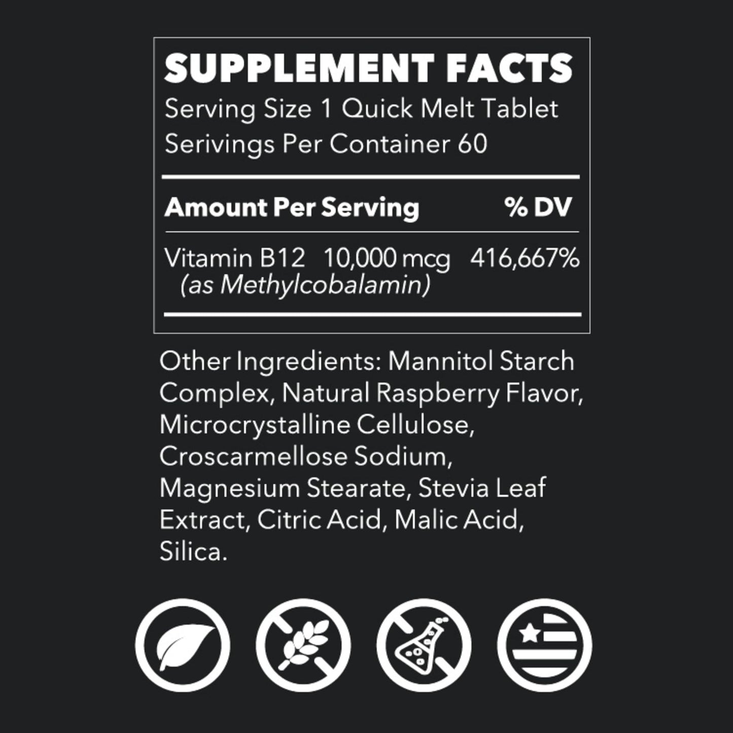 LifeSeasons Vitamin B12 10,000 mcg Quick Melts – Methylcobalamin B12, Tablet, 60 Count