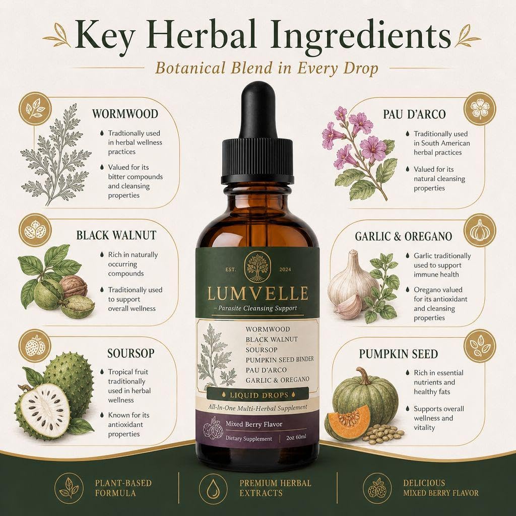 RAWBOLD LUMVELLE Wild-Harvested Wormwood Herbal Drops Capsule 1 Count