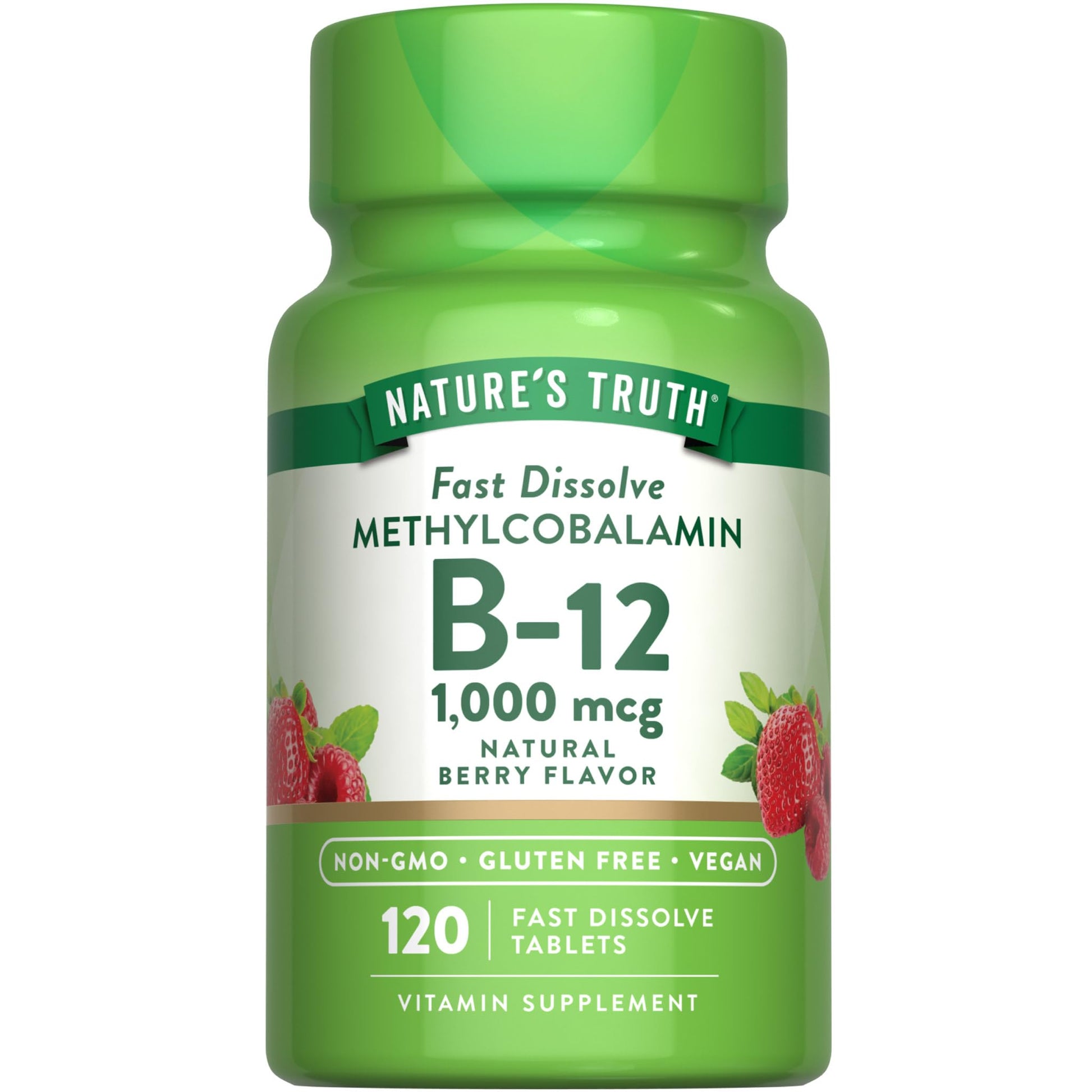 Nature's Truth B12 Vitamin Sublingual 1000 mcg Tablets 120 Count