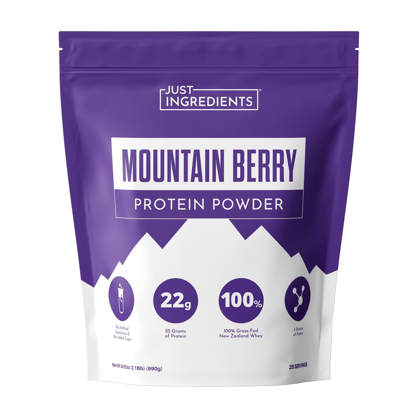 JUST INGREDIENTS Mountain Berry Protein Powder 25 Servings