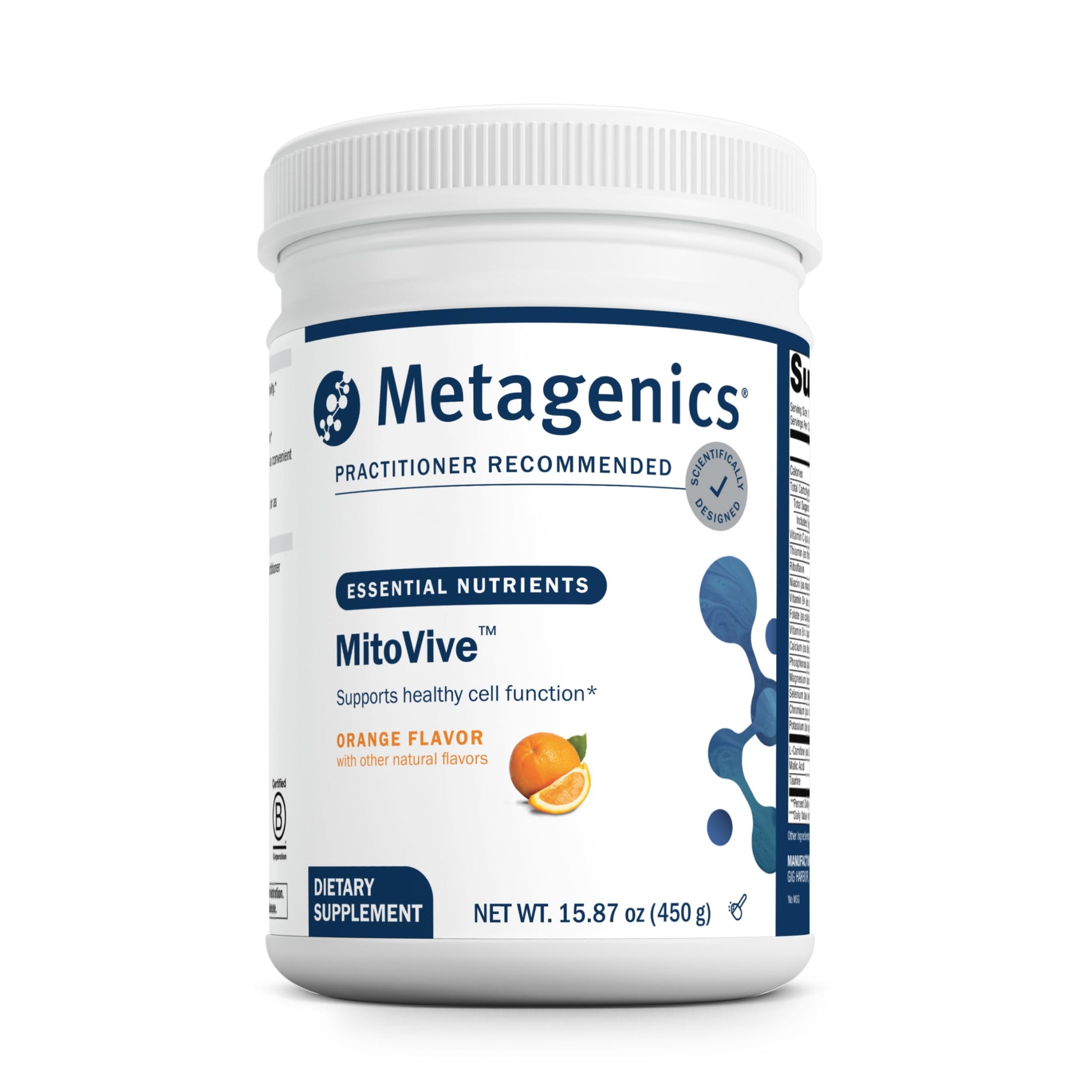 Metagenics MitoVive Mitochondria & Energy Support Supplement with Amino Acids, Magnesium, L-Carnitine & Taurine - Supports Cellular Energy, Muscle Recovery & Stress Response, Powder, 16.93 oz