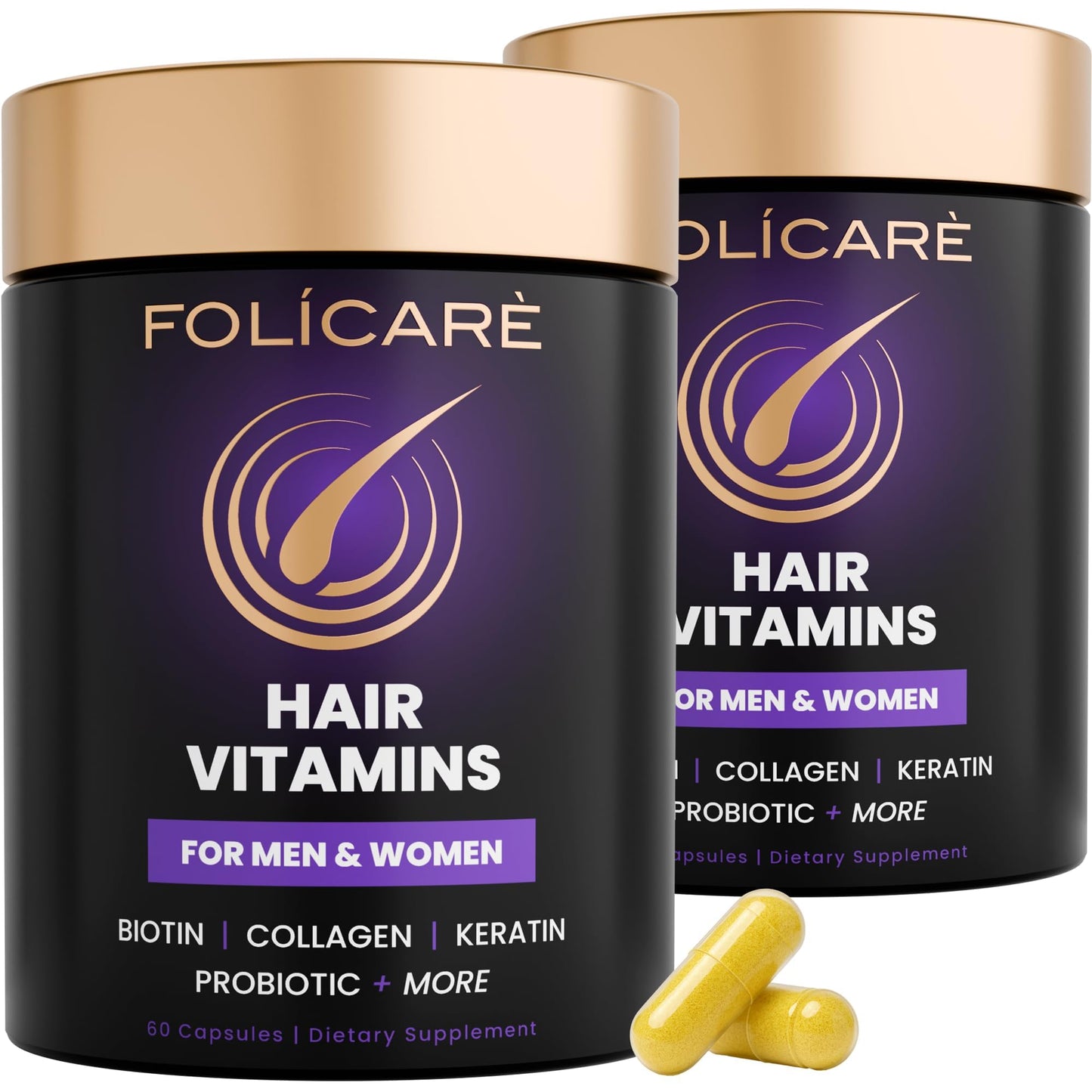 FOLICARE Advanced Bio-Absorb Hair Growth Supplement Capsules 120 Count