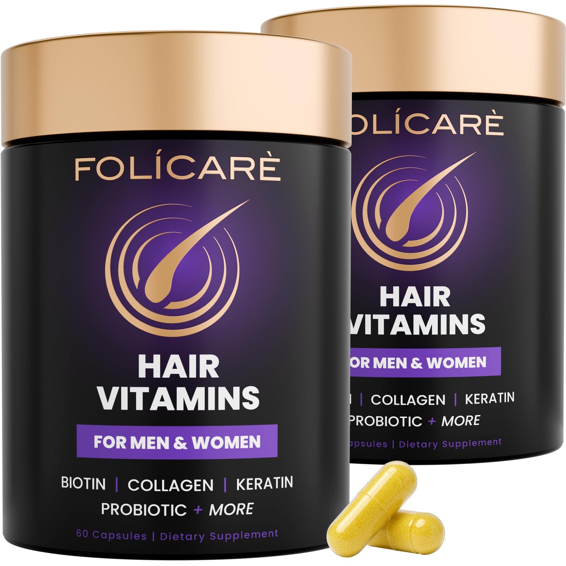 FOLICARE Advanced Bio-Absorb Hair Growth Supplement Capsules 120 Count