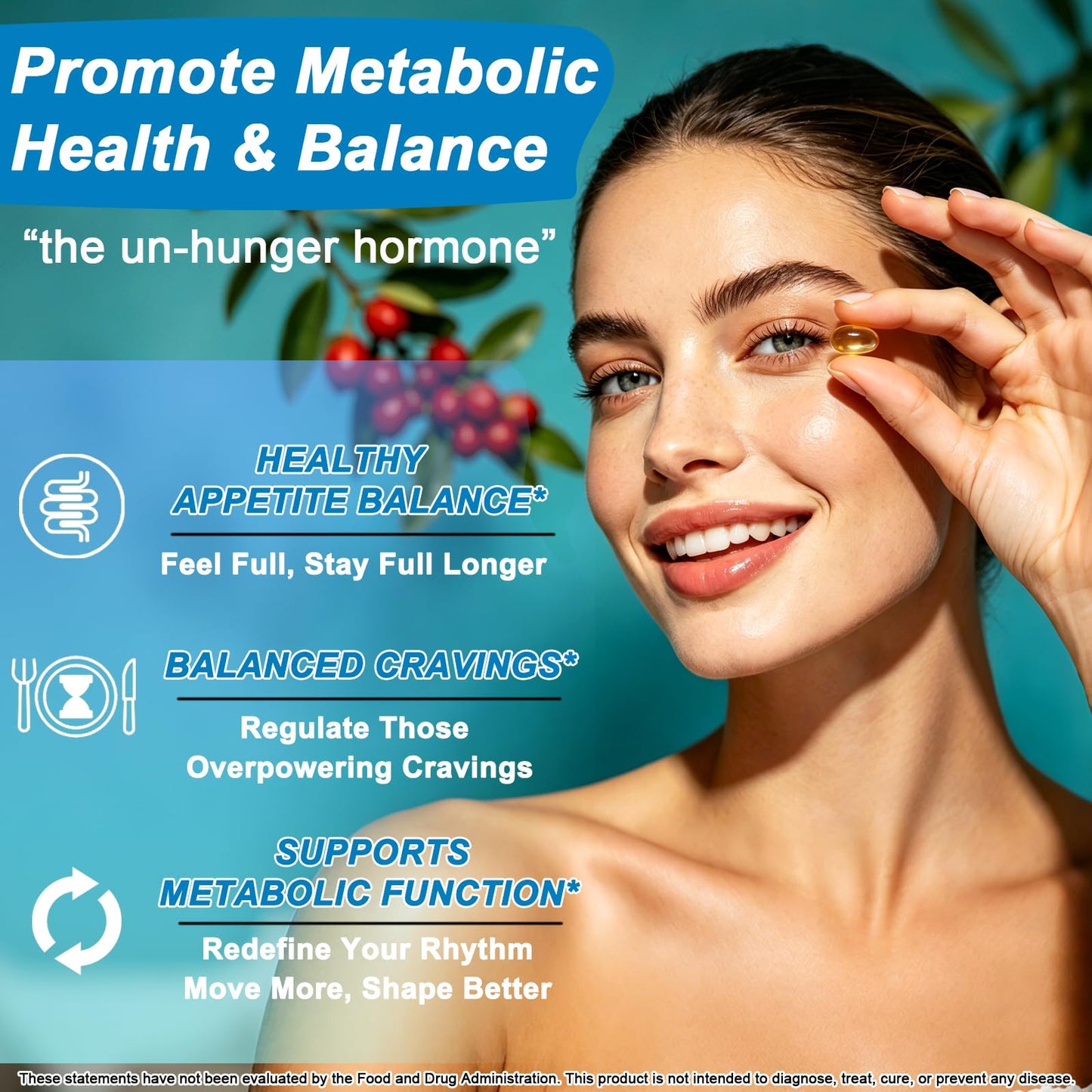 AMENQ hHEALTH Berberine Supplement with Ceylon Cinnamon, Natural GLP & Metabolic Booster Softgel 120 Count