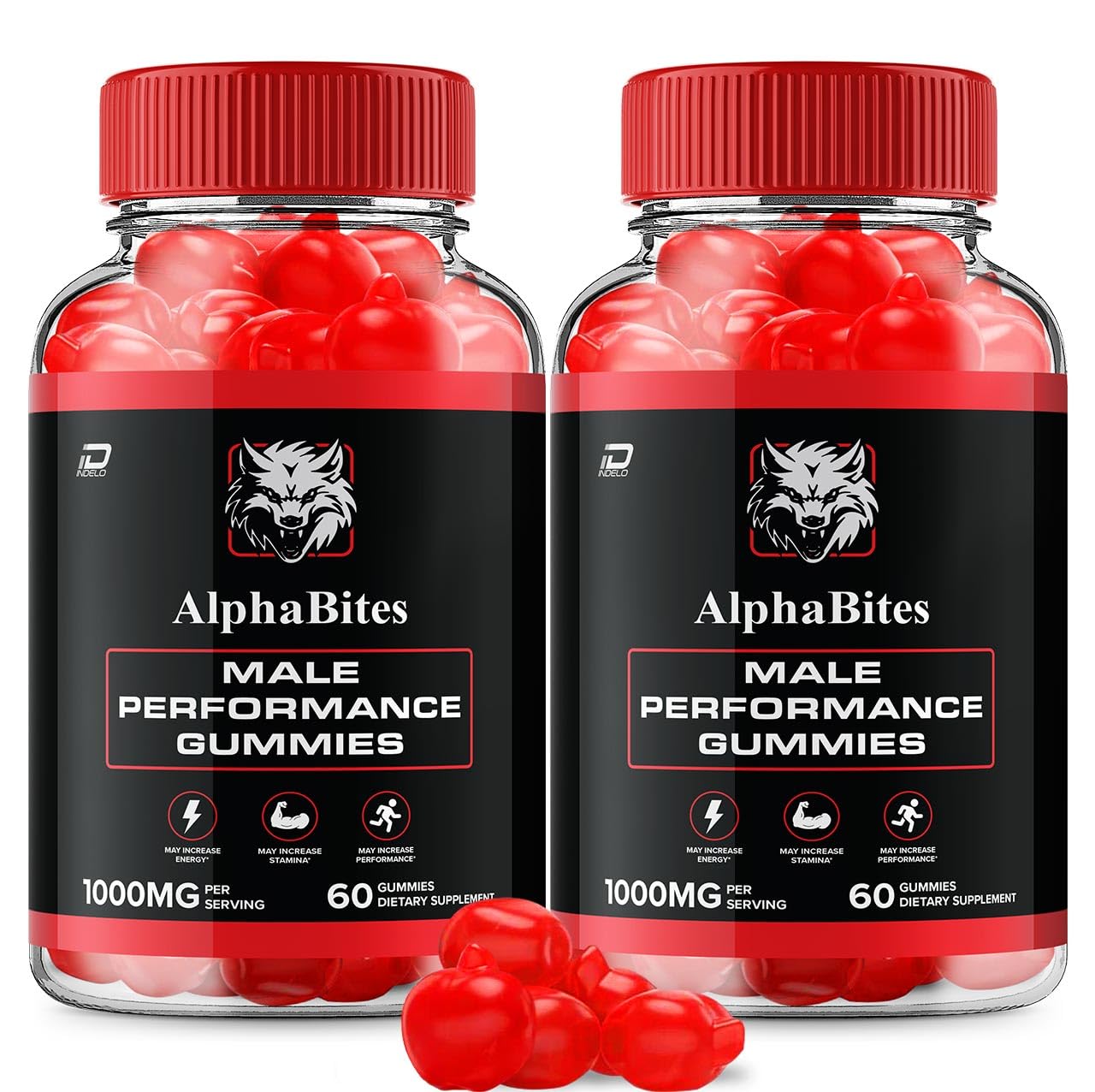 Indelo Alpha Bites for Men Gummies 120 Gummies