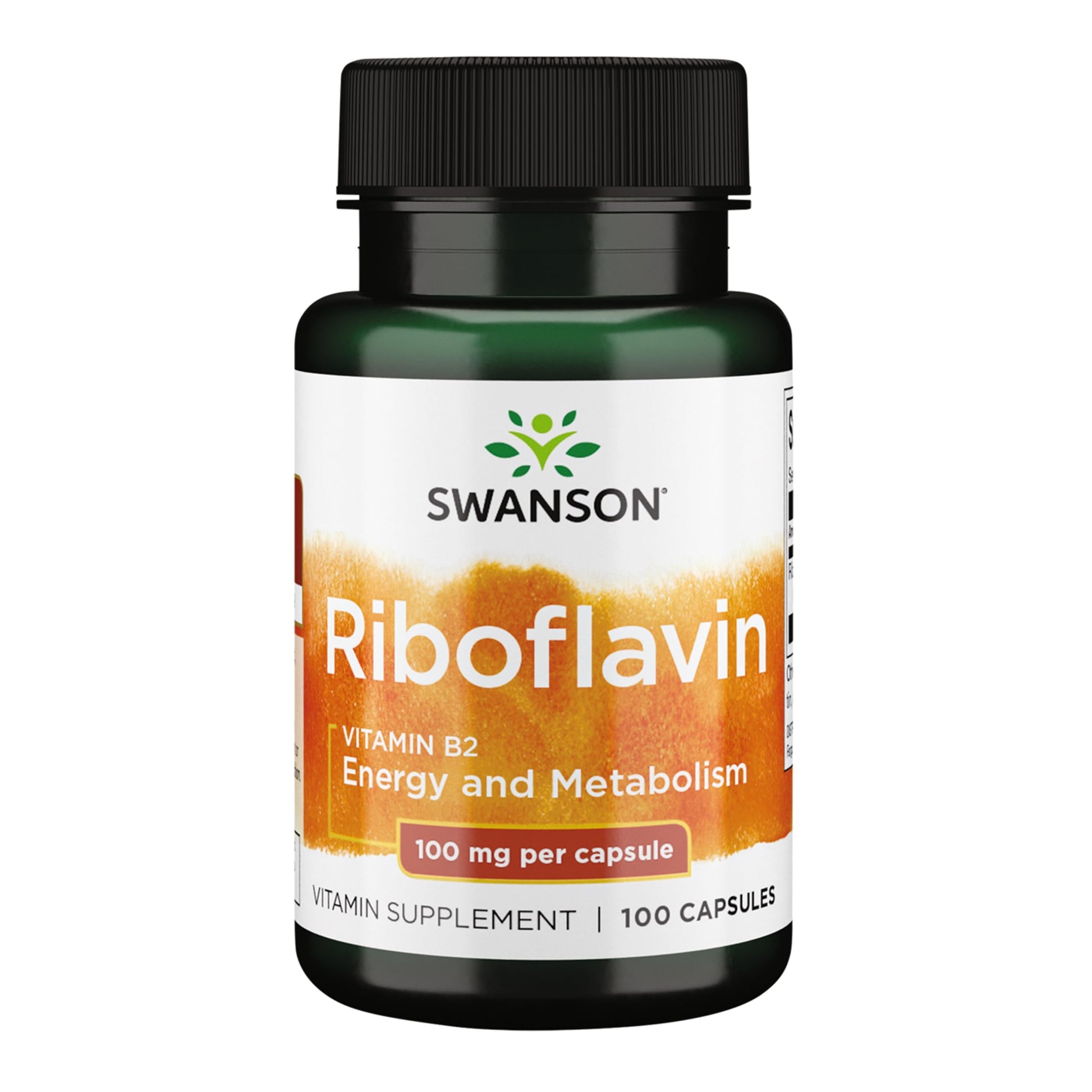 Swanson Vitamin B2 Supplement (Riboflavin) Capsules, 100 Count