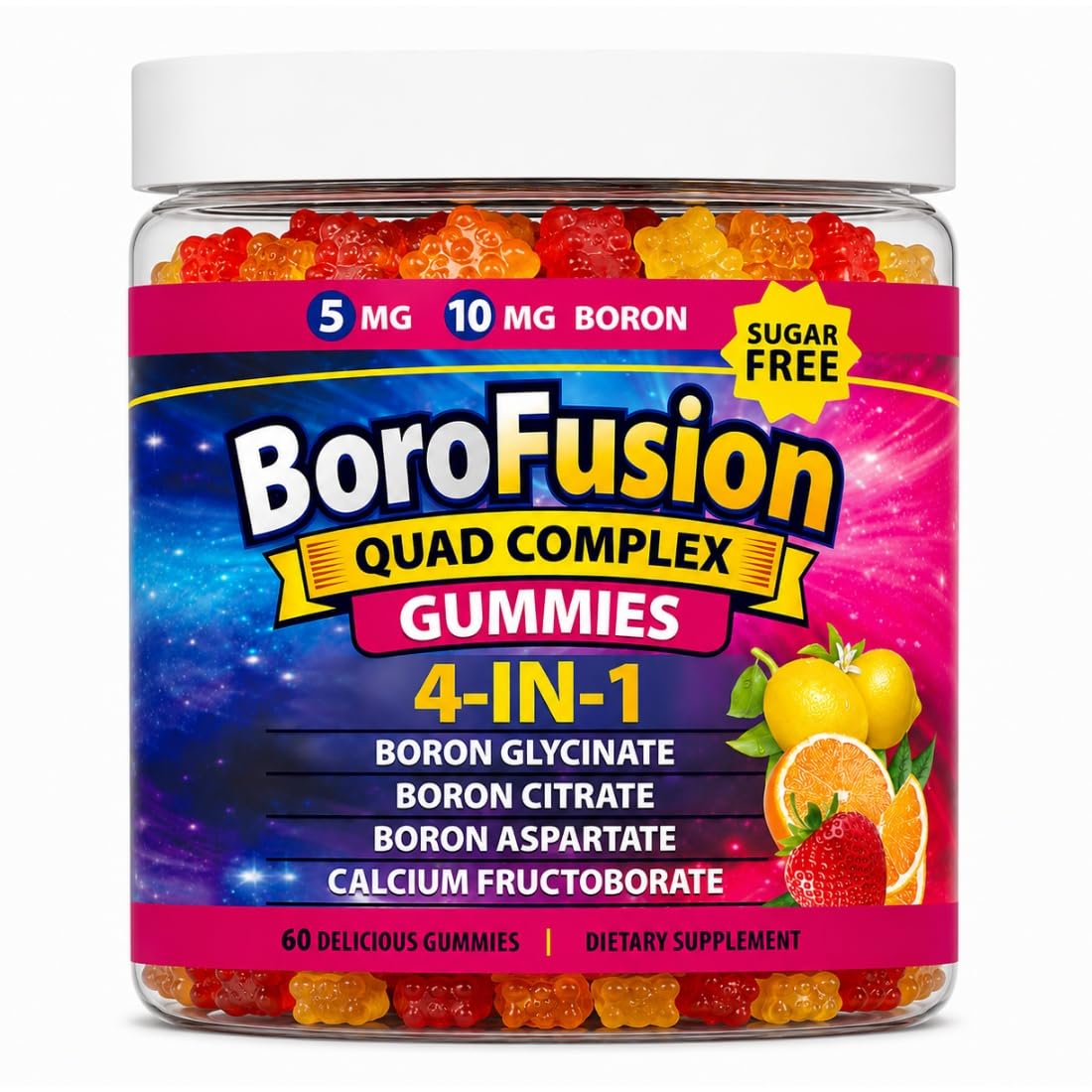ACTIV PLUS Boron Supplements Gummies 60 Count