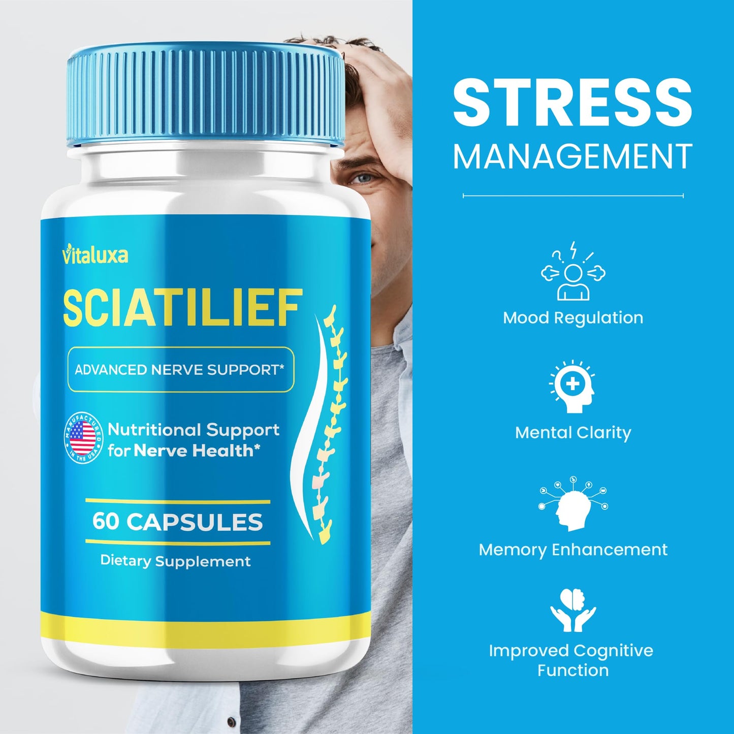 Vitaluxa Sciatilife Vitamin Capsules, 180 Capsules
