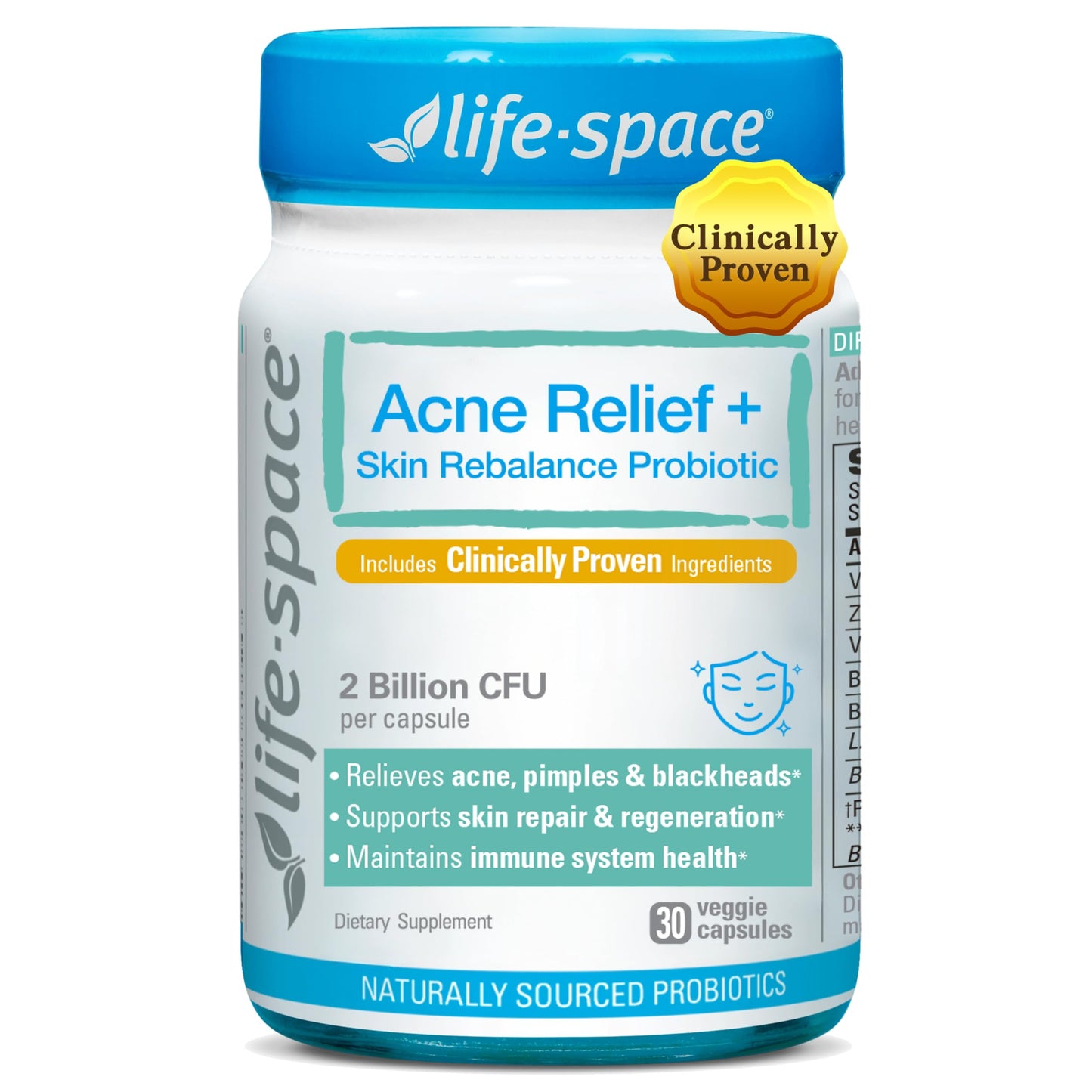 Life-Space Probiotics for Women + Skin Probiotic Capsules 90