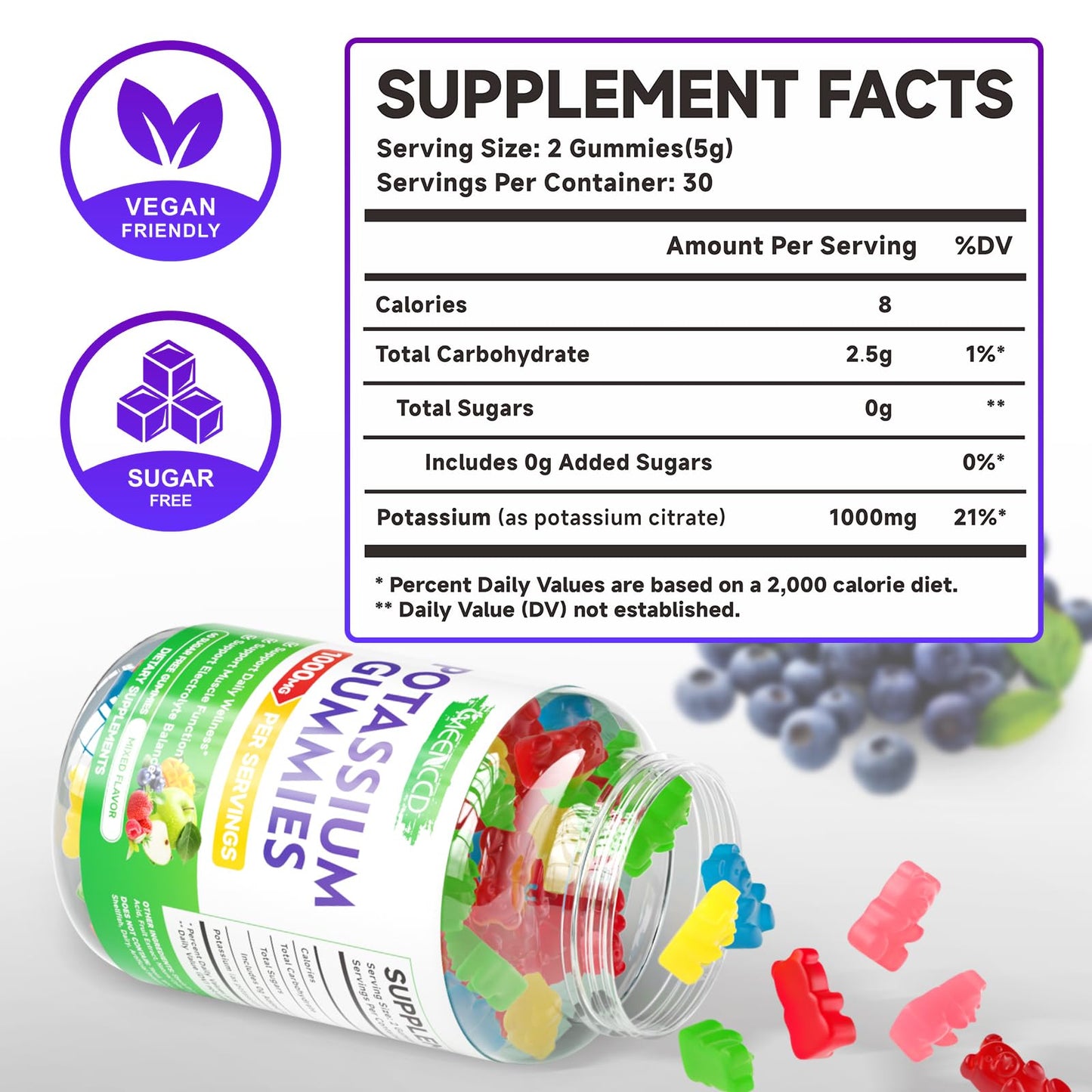 MEENCCD Potassium Citrate Gummy 120