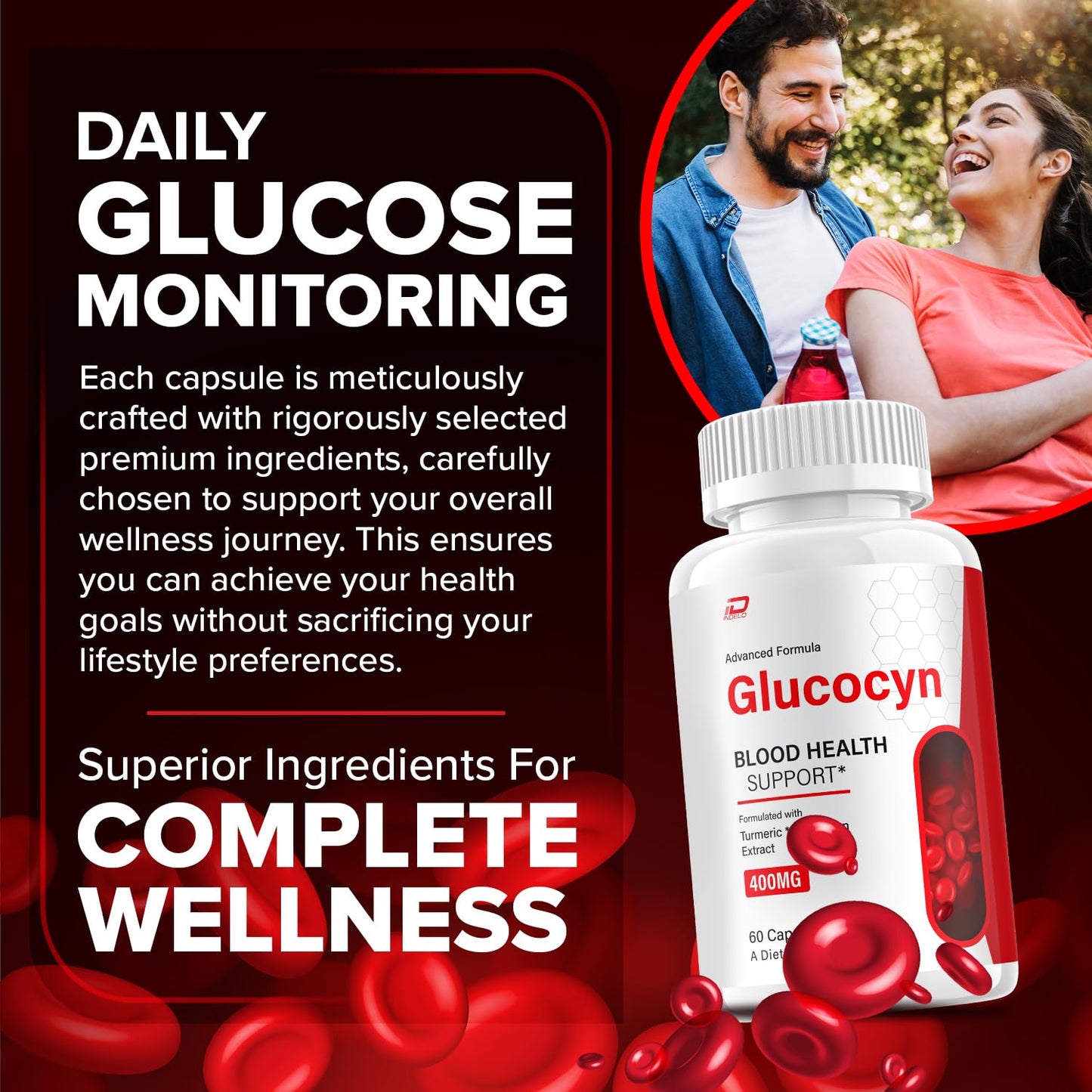 Indelo Glucocyn Capsule, 180 Capsules