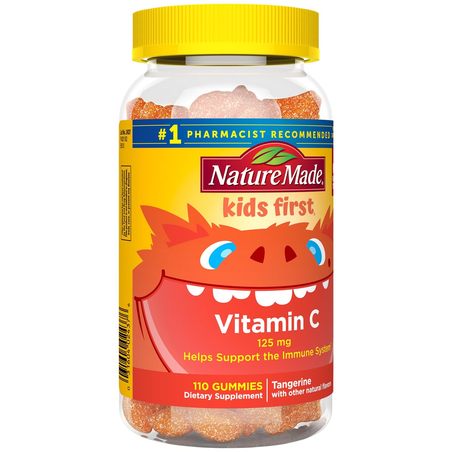 Nature Made Kids First Vitamin C Gummies for Kids, Dietary Supplement for Immune Support, 110 Gummies, 110 Day Supply