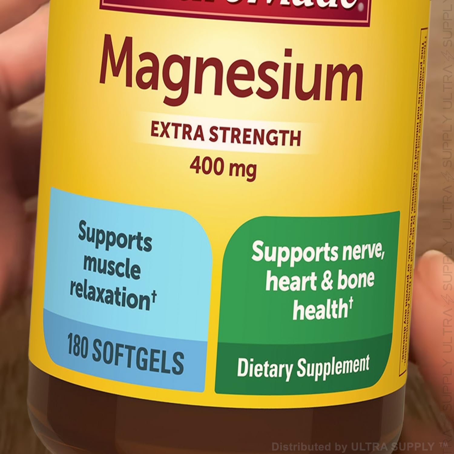 Generic Magnesium Softgels Extra Strength 400mg, 180 Count
